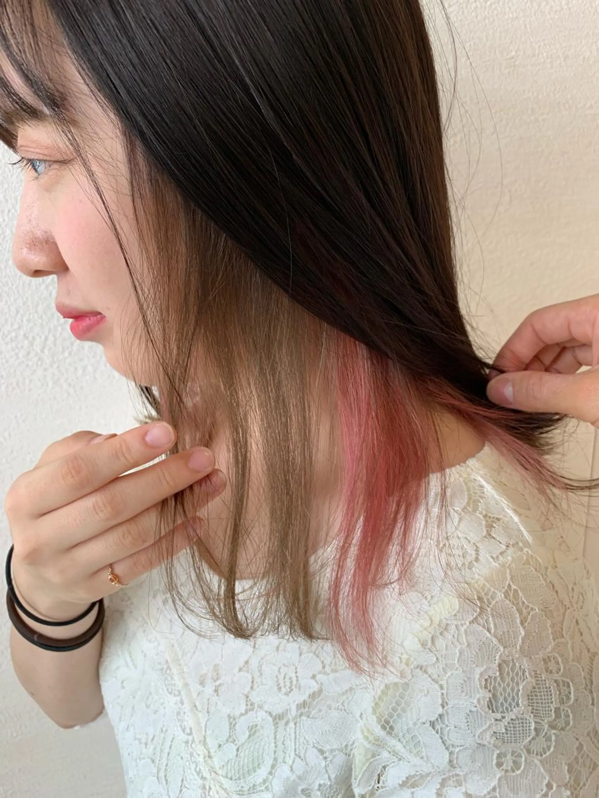 セミロング カラー パーマ ヘアアレンジ レイヤー＆カラー 人気美容師倉崎涼のヘアスタイル