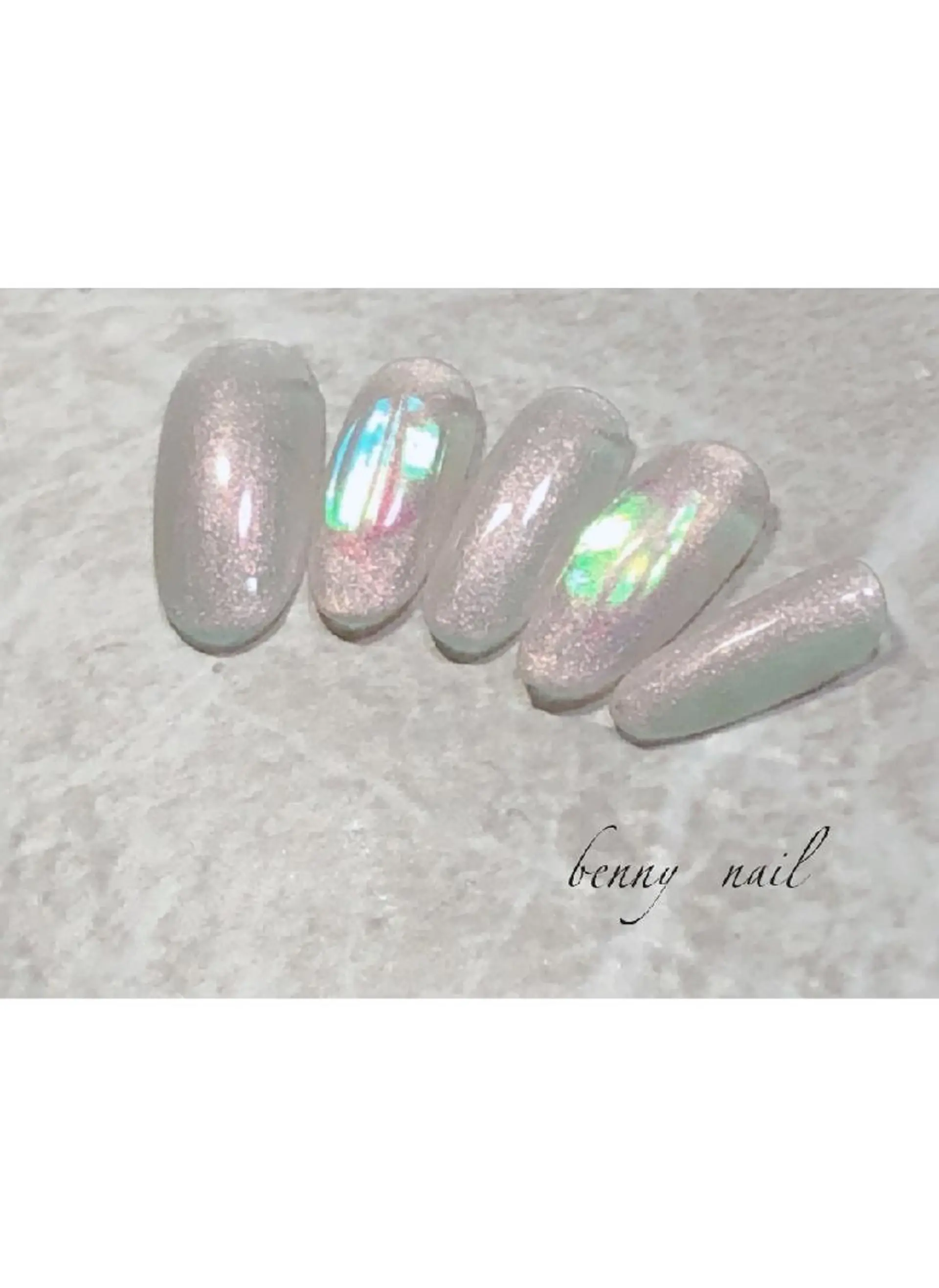 ネイル オーロラネイル 最終受付23時半 benny nailのネイルデザイン
