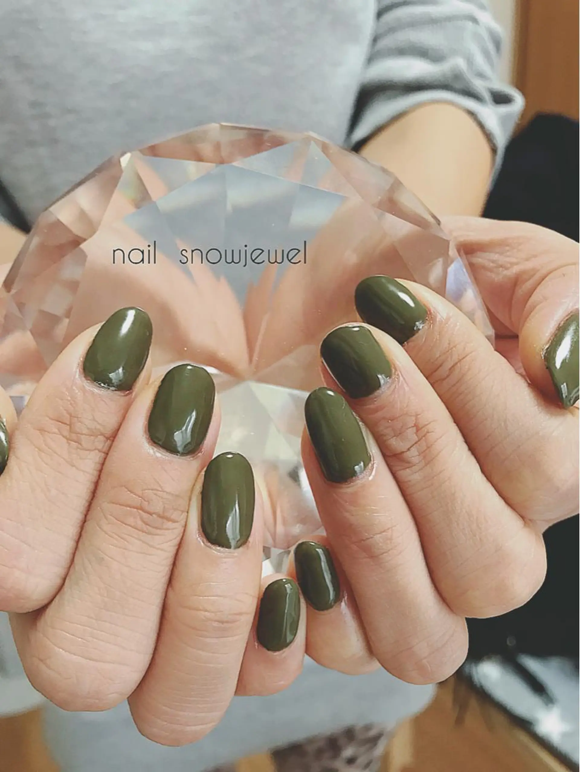 ネイル ワンカラーネイル nail snowjewelのネイルデザイン