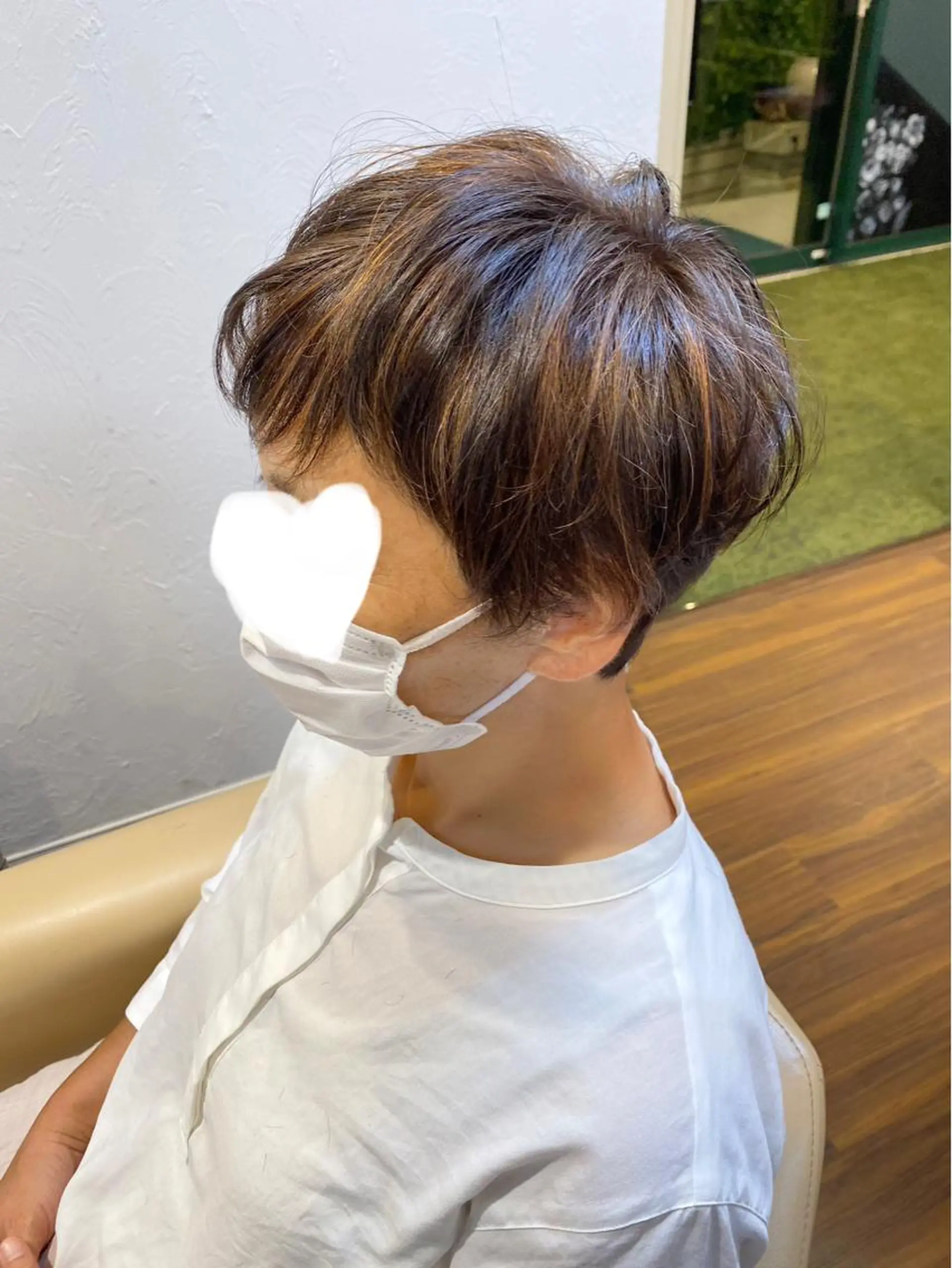 ショート カラー ハイライトカラー ハイライト カット ヘアカラー 桑原 菜摘のヘアスタイル