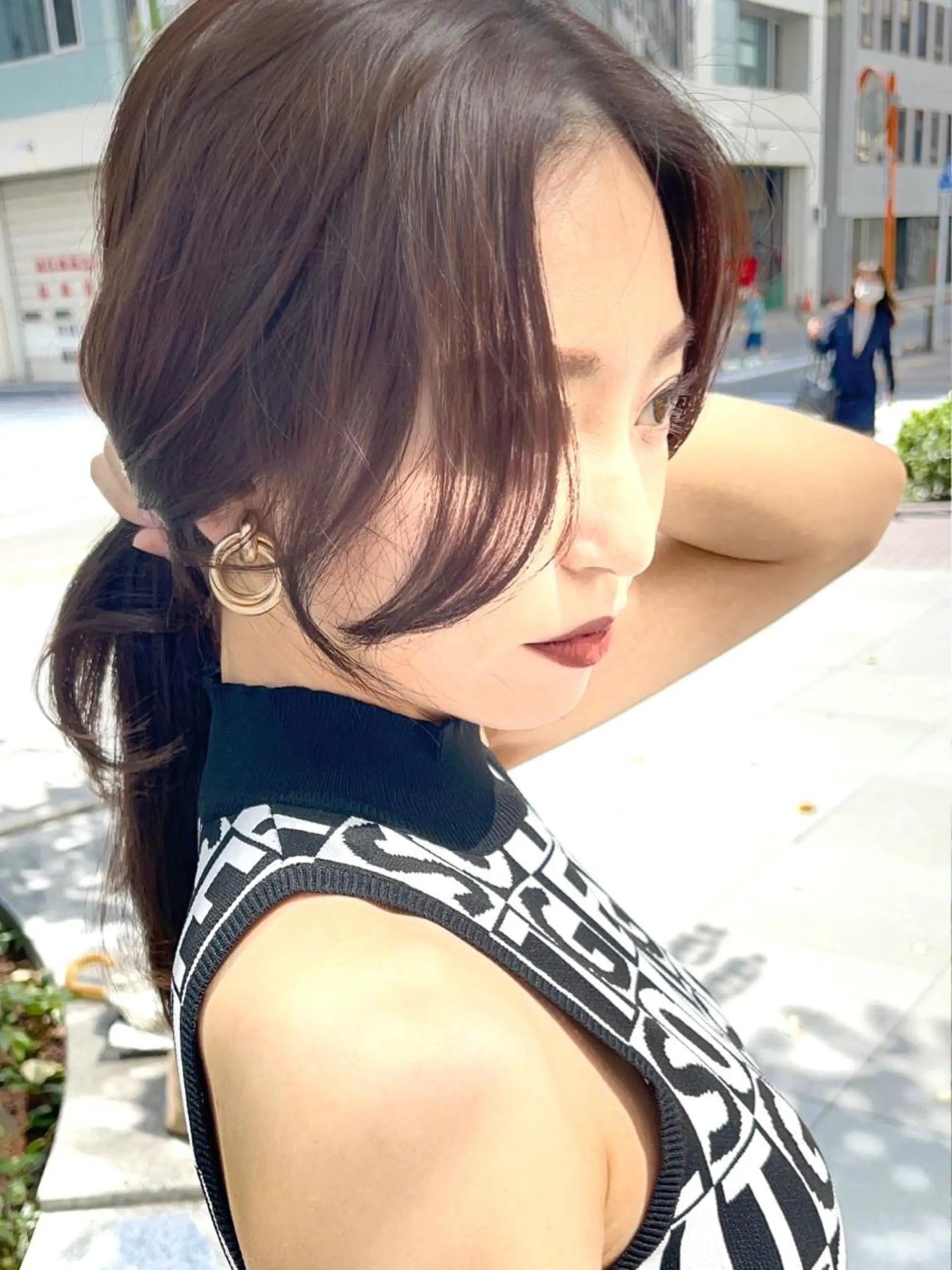 ロング カラー アッシュ ベージュカラー 黒髪 ブリーチ ブルーカラー 顔周り特化/韓国ヘア /レイヤー/吉野幸大のヘアスタイル