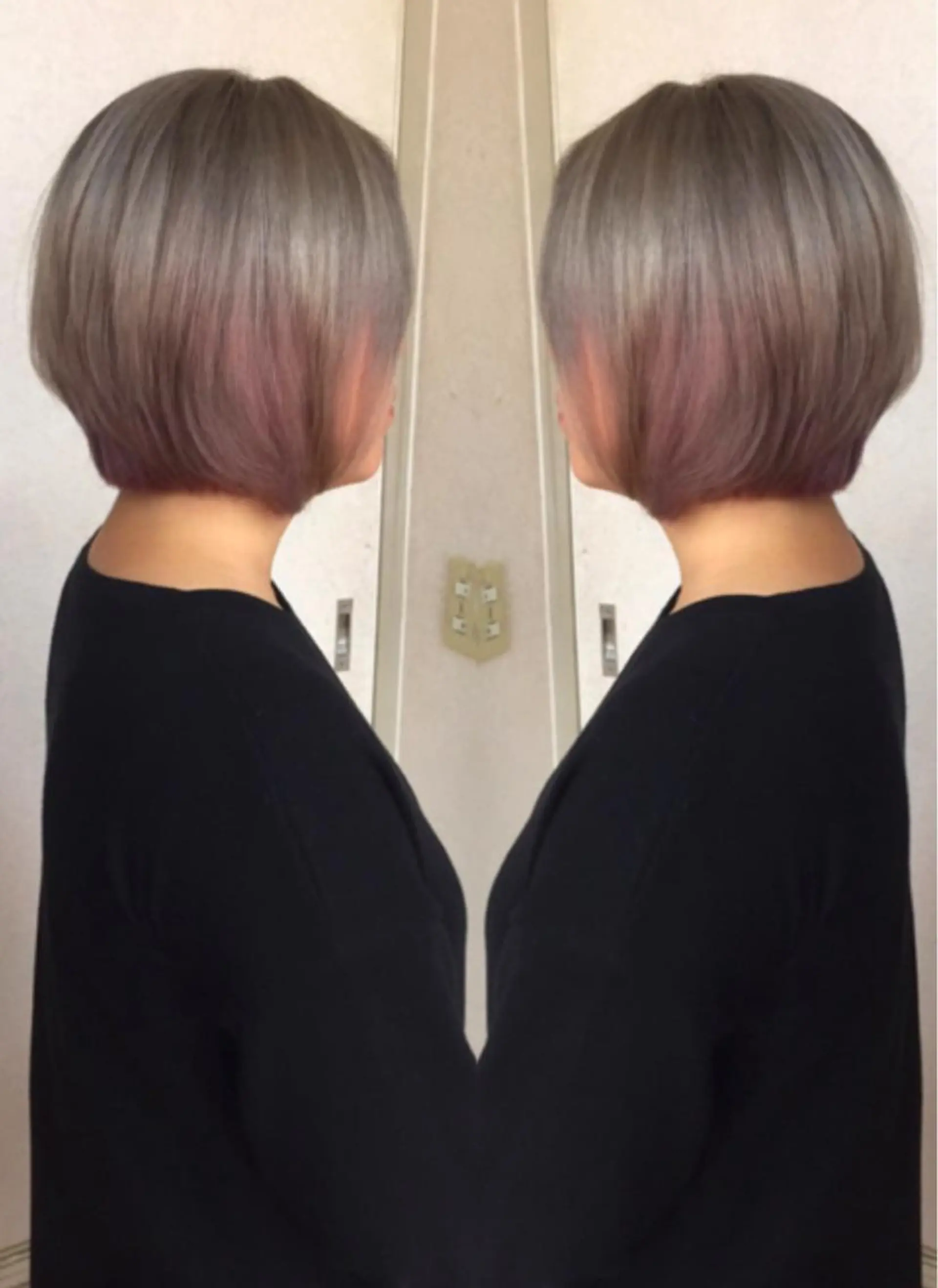 ショート カラー ヘアアレンジ アッシュ グラデーションカラー グレージュ ピンクカラー シルバー ヘアカラー トリートメント 三輪 太一のヘアスタイル