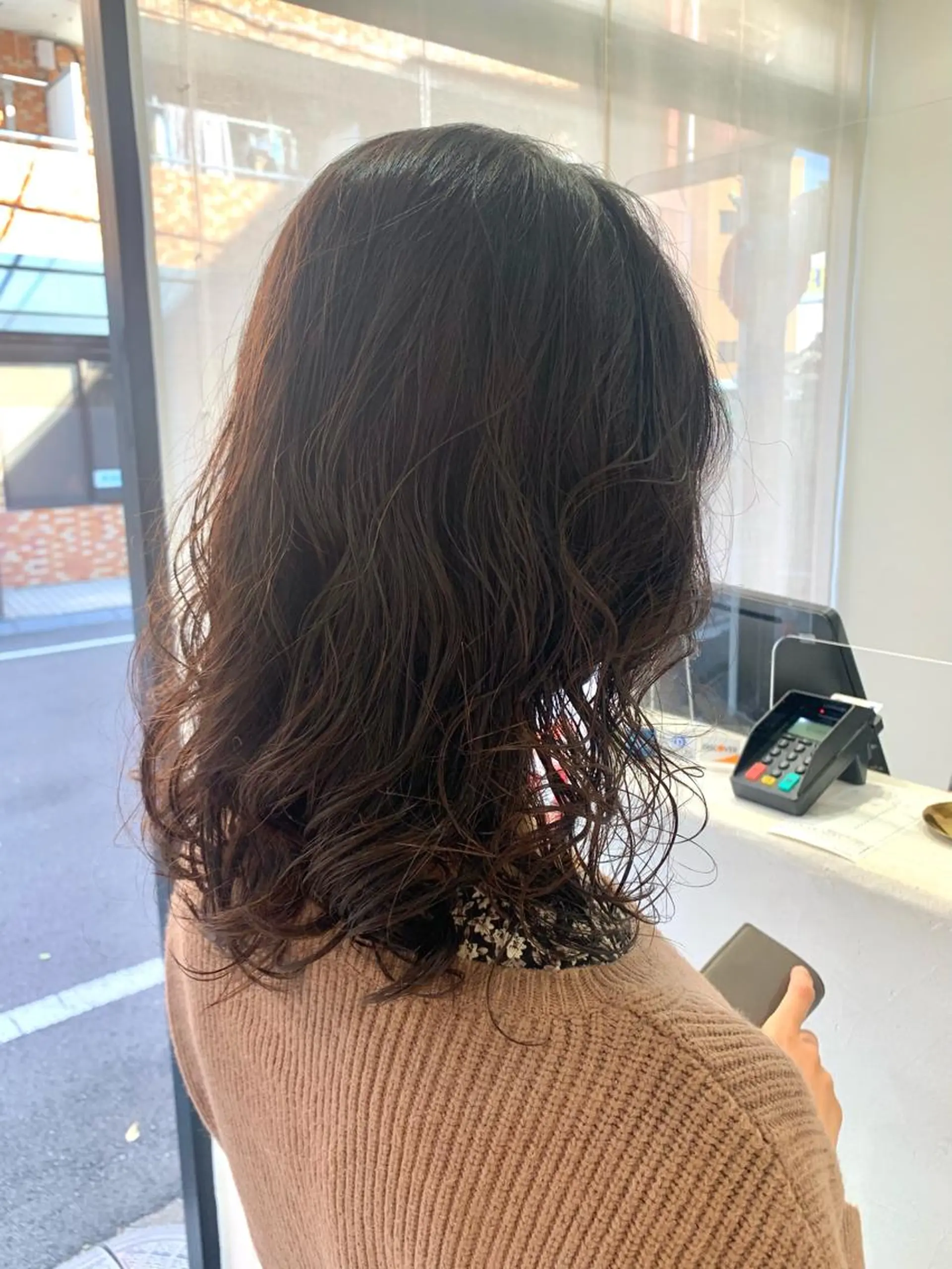 セミロング パーマ セミロングパーマ 縮毛矯正 ボブ/美髪矯正 /佐藤　奈巳のヘアスタイル