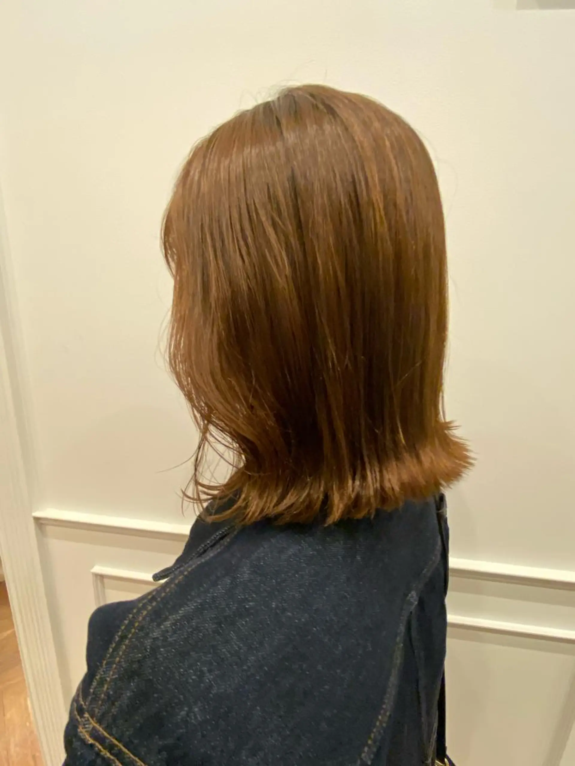 ミディアム 切りっぱなしボブ ボブ カット 鹿児島 聖来のヘアスタイル