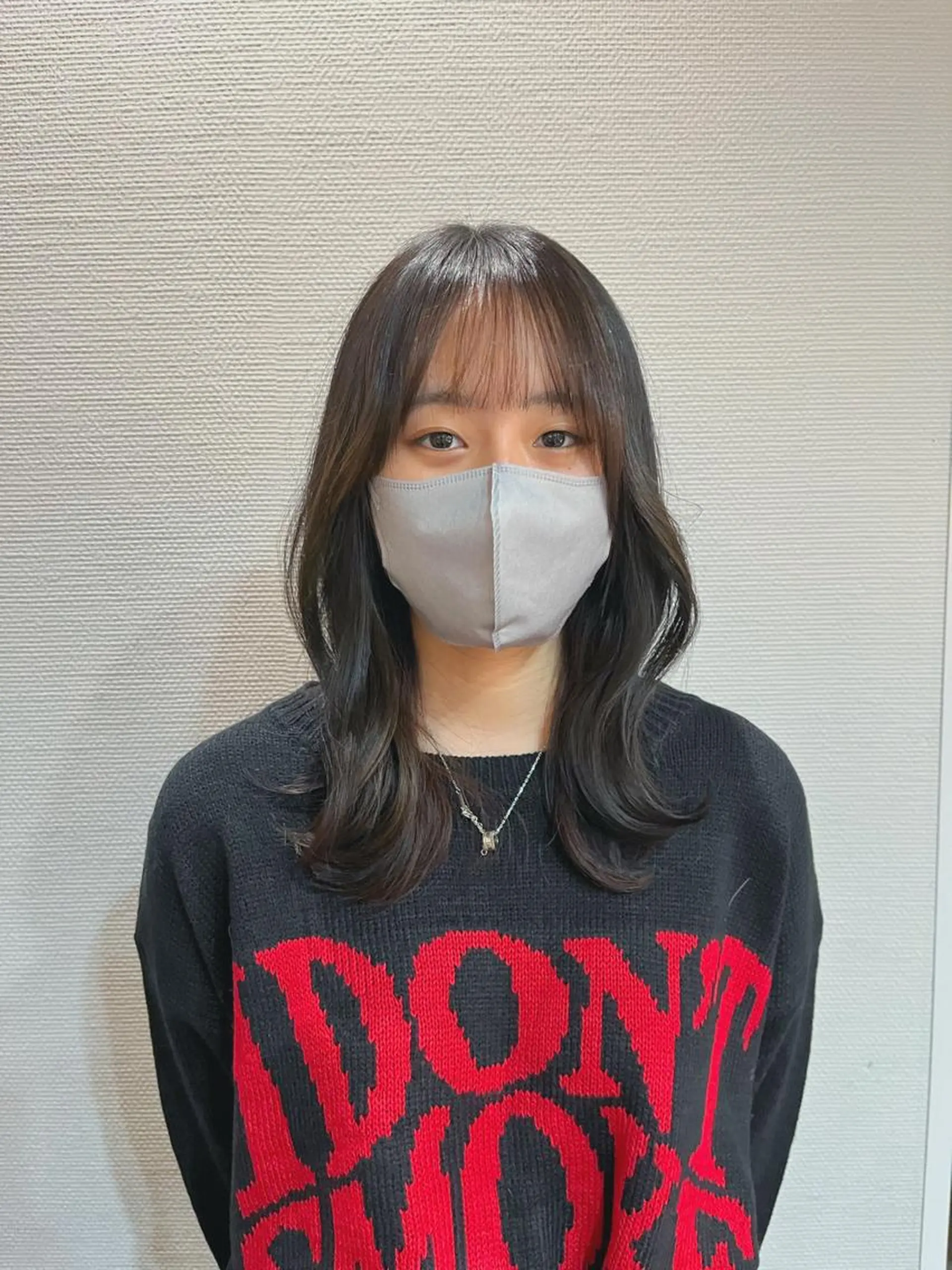 セミロング カラー くびれヘア くびれレイヤー レイヤーカット かわい りほのヘアスタイル