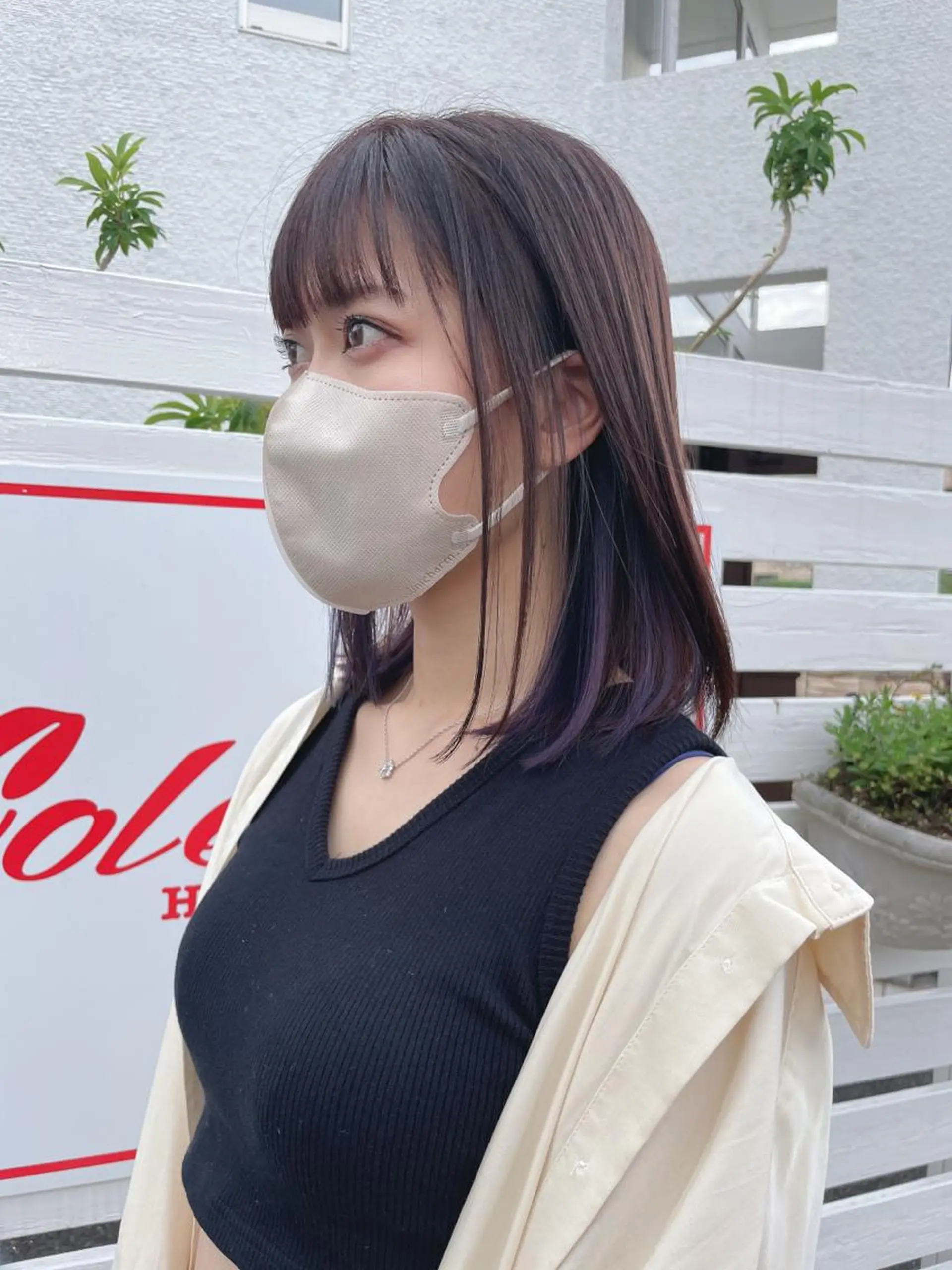 ミディアム カット ヘアカラー コレットヘアー 田中アヤノのヘアスタイル
