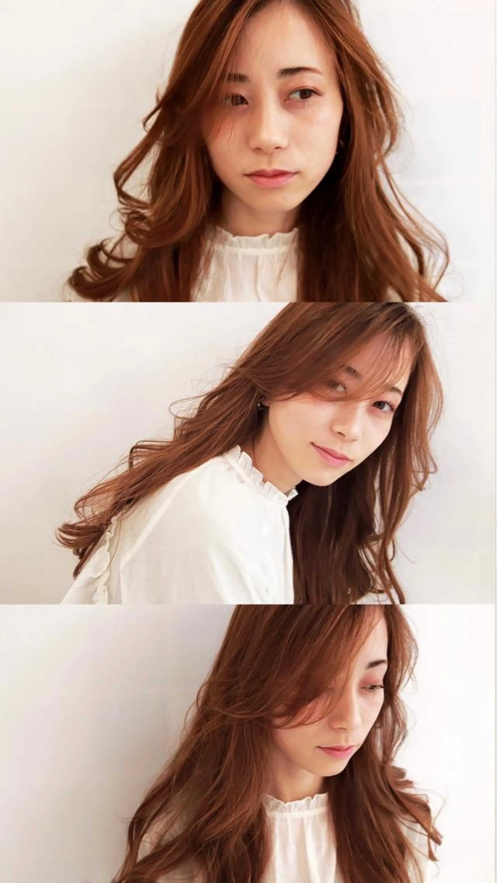 ロング カラー ヘアアレンジ レイヤー/ラベンダー オージュア/枝元唯のヘアスタイル