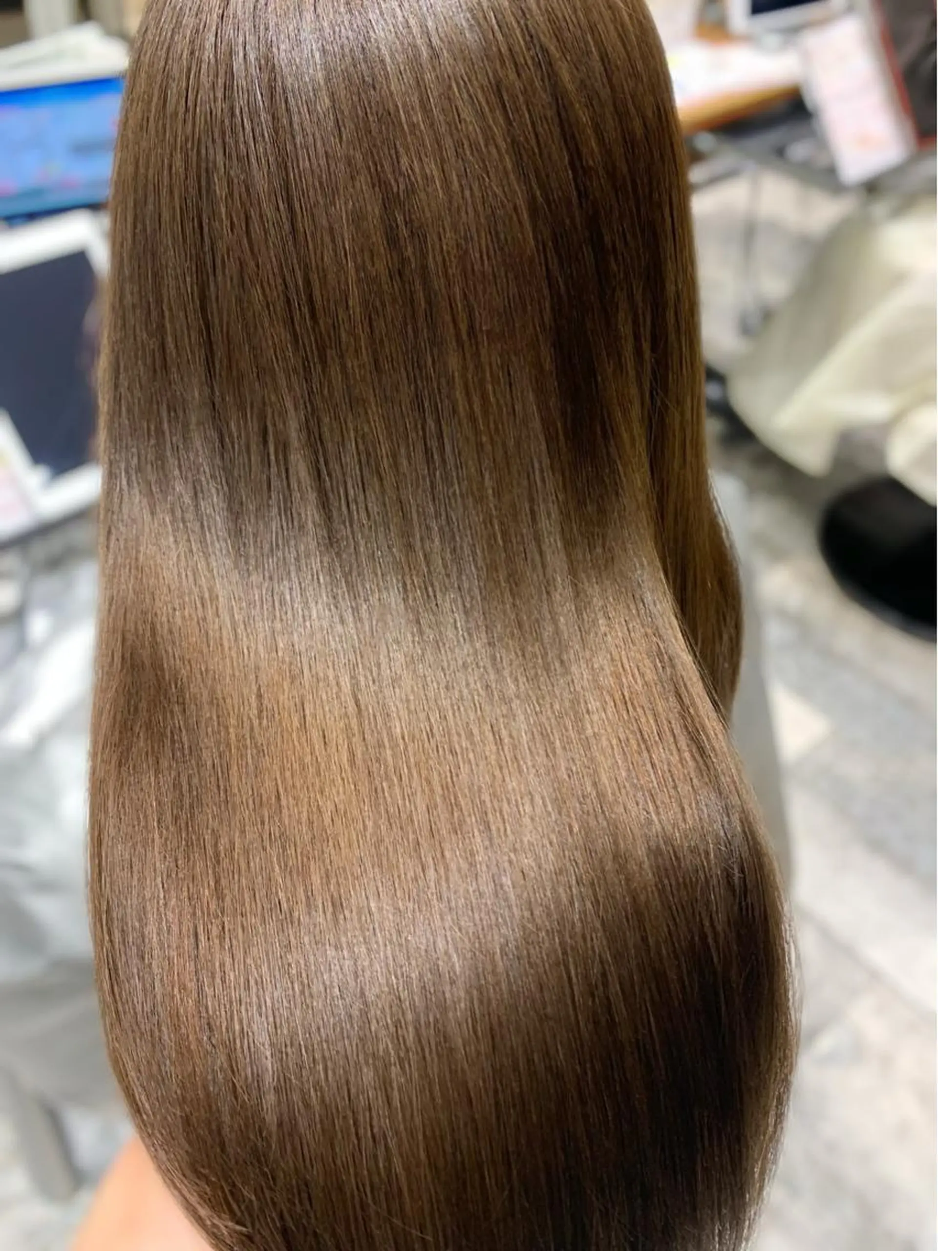 セミロング カラー 髪質改善 縮毛矯正 トリートメント 美髪ヘッドスパ🫧 西山紗奈江💆‍♀️のヘアスタイル