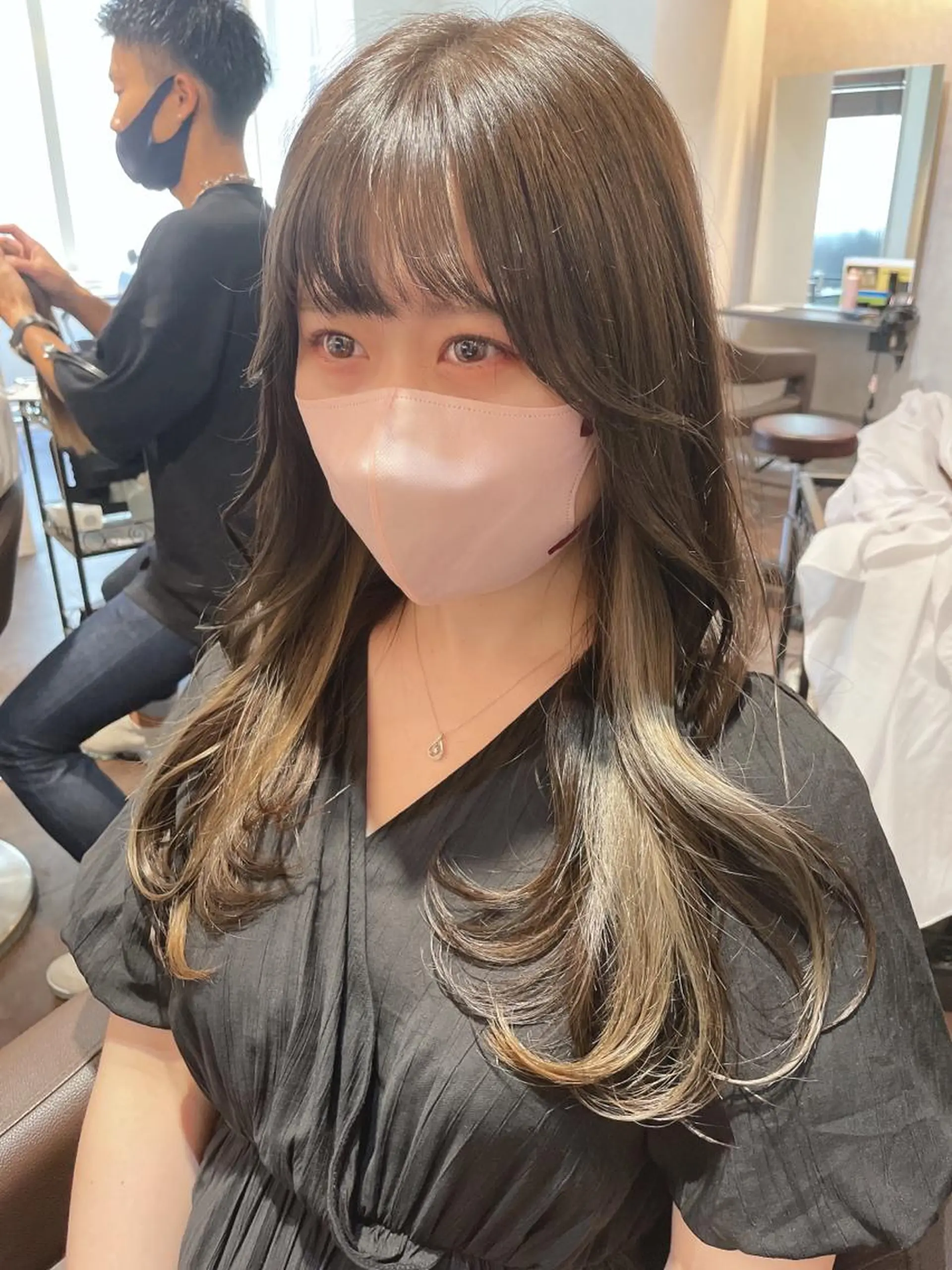 ロング アッシュ カット ヘアカラー 赤味消し髪質改善特化 🫧eyl西梅田🫧のヘアスタイル