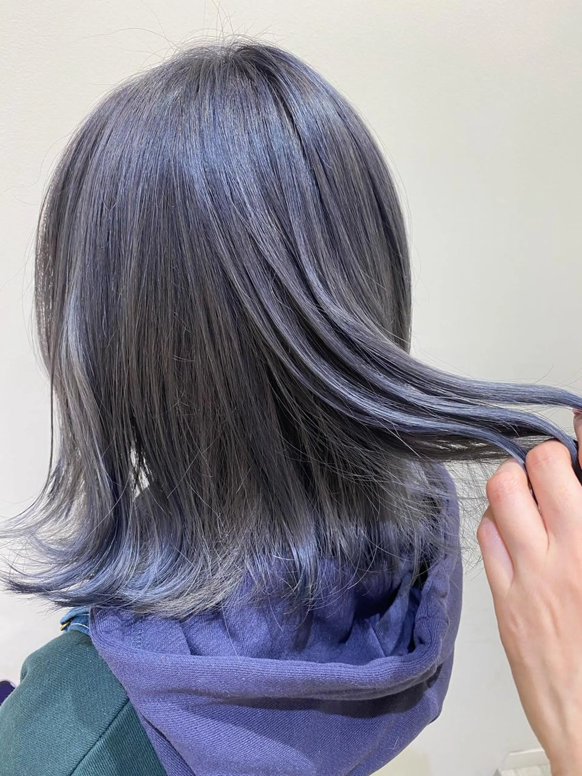 ミディアム カラー ブリーチ ラベンダーカラー ヘアカラー トリートメント 横浜🍒ルーツカラー エクステ／RIEのヘアスタイル