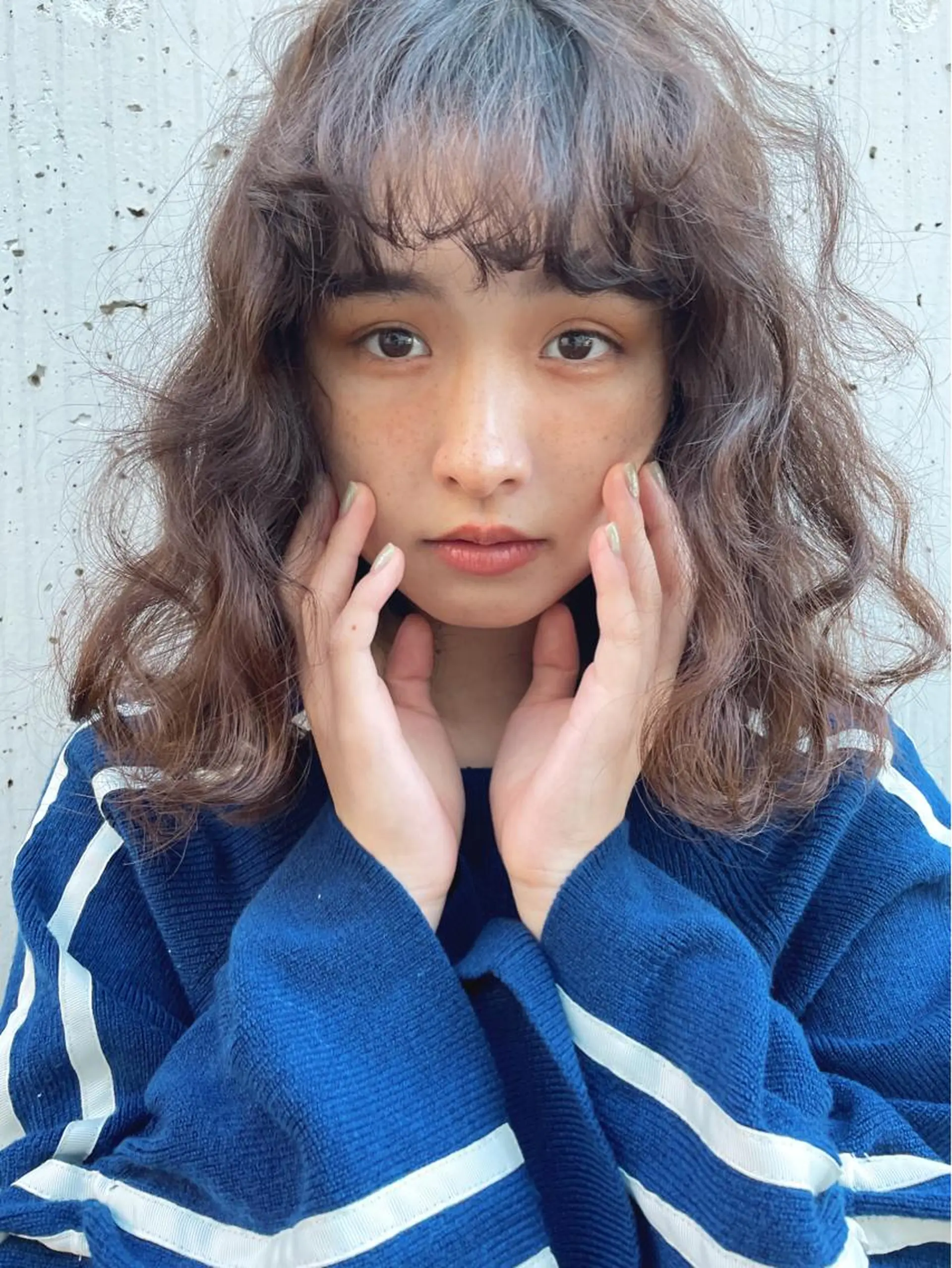 セミロング カット ヘアカラー パーマ トリートメント 🌼U24 ヘアデザインラボのヘアスタイル