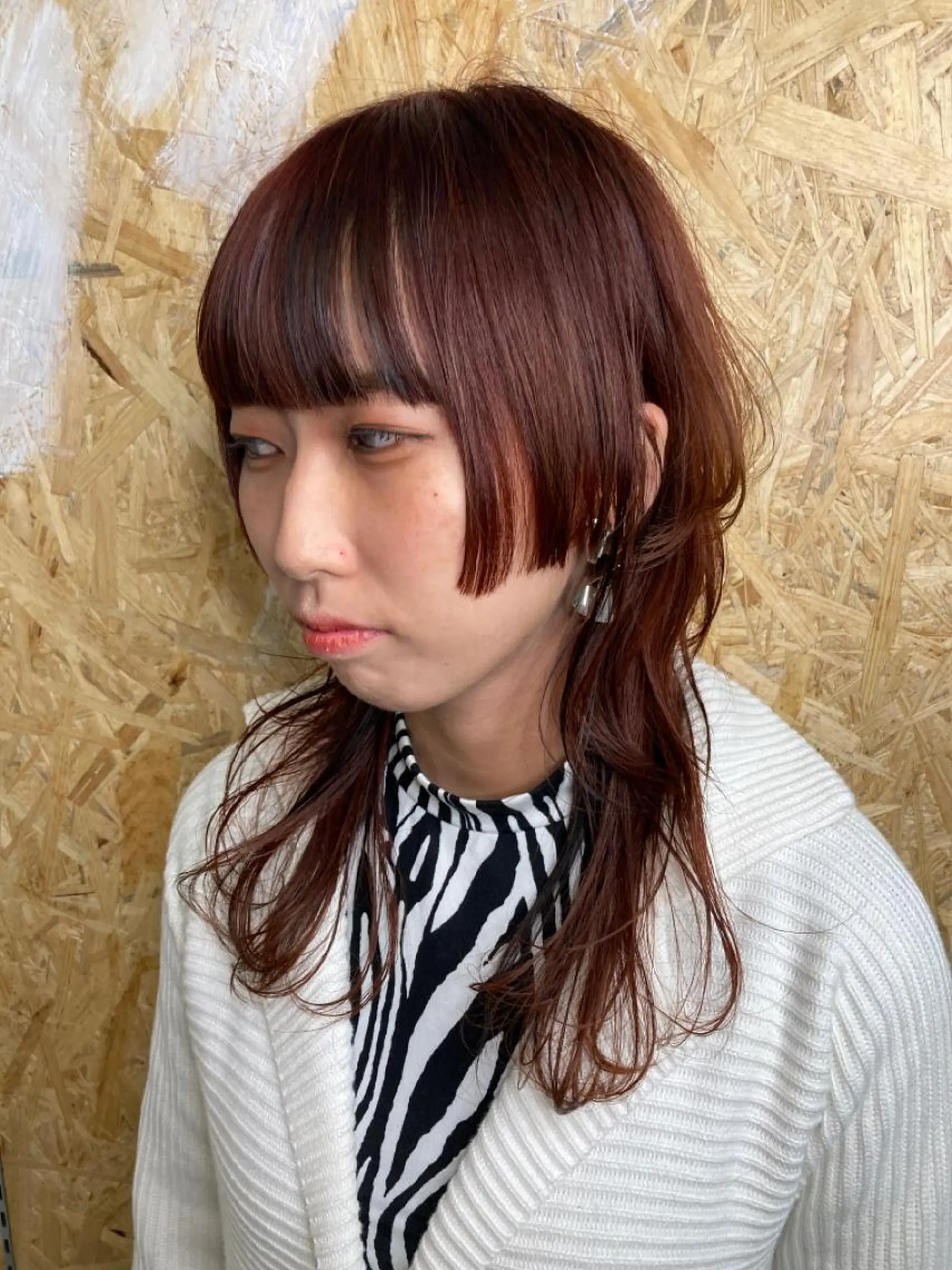 ミディアム カラー 似合わせカット ウルフカット カット ヘアカラー トリートメント ブリーチ🪡 ボブ🧶レイヤーのヘアスタイル