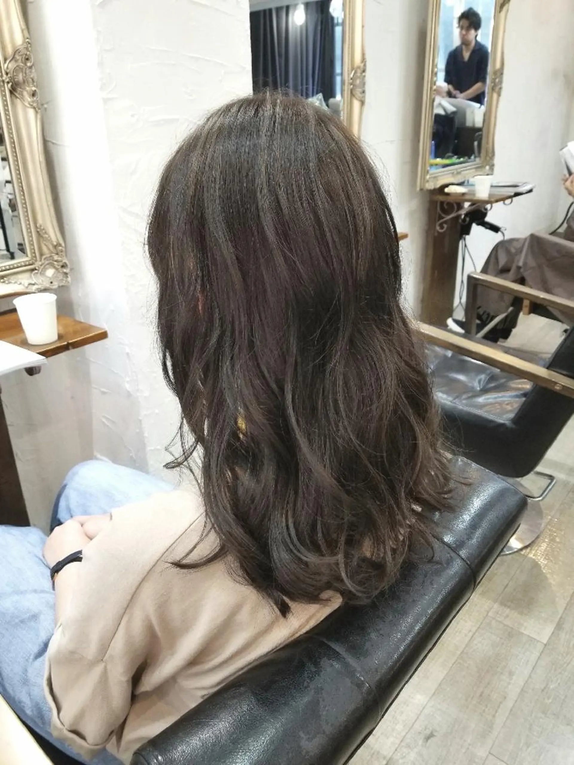 セミロング カラー カット ヘアカラー トリートメント bathair 持田侑祐のヘアスタイル