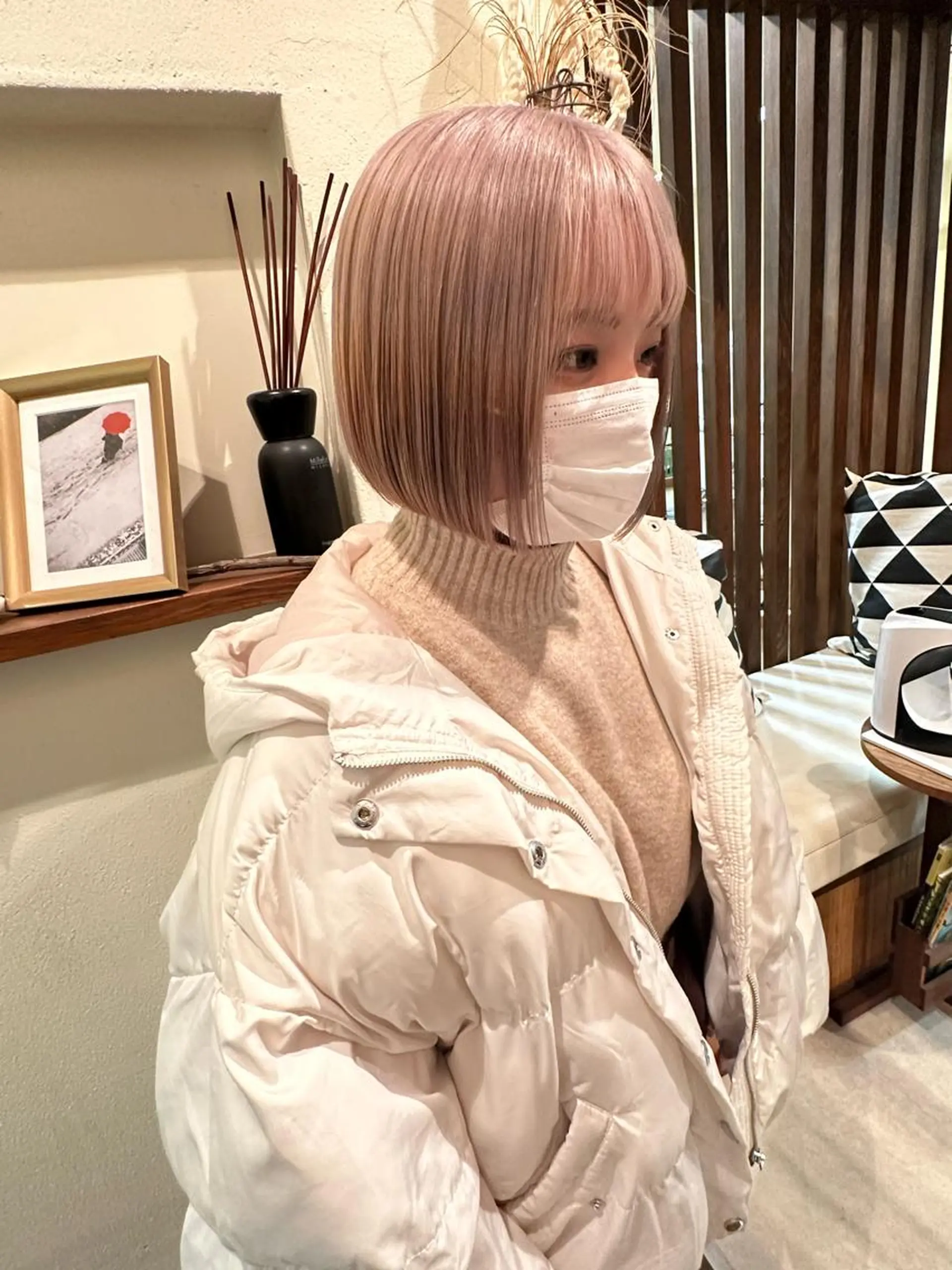 ミディアム カラー ヘアアレンジ ハイトーンカラー ボブ ヘアカラー トリートメント FLOW aoyama所属・✨レディース✨ 今だけカット￥０大石のヘアスタイル