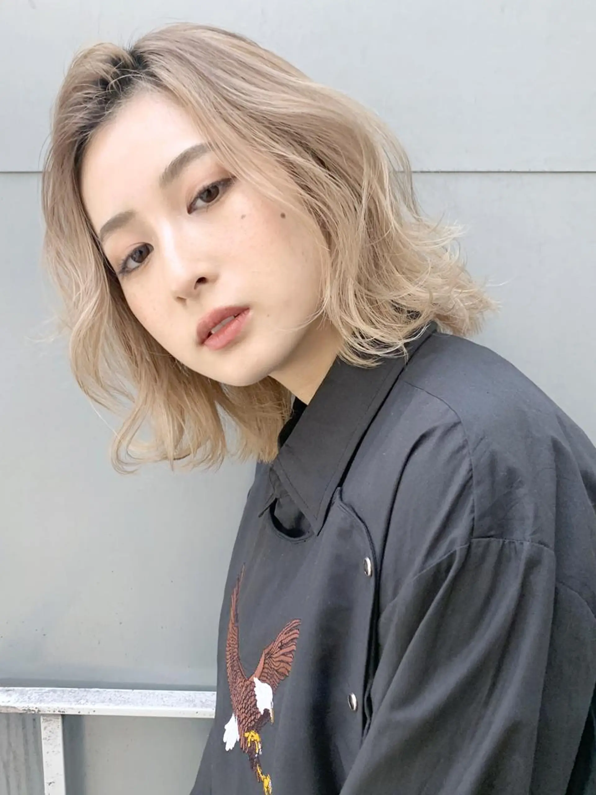 ミディアム カラー パーマ ヘアアレンジ ITbyALBUM 中野店のヘアスタイル