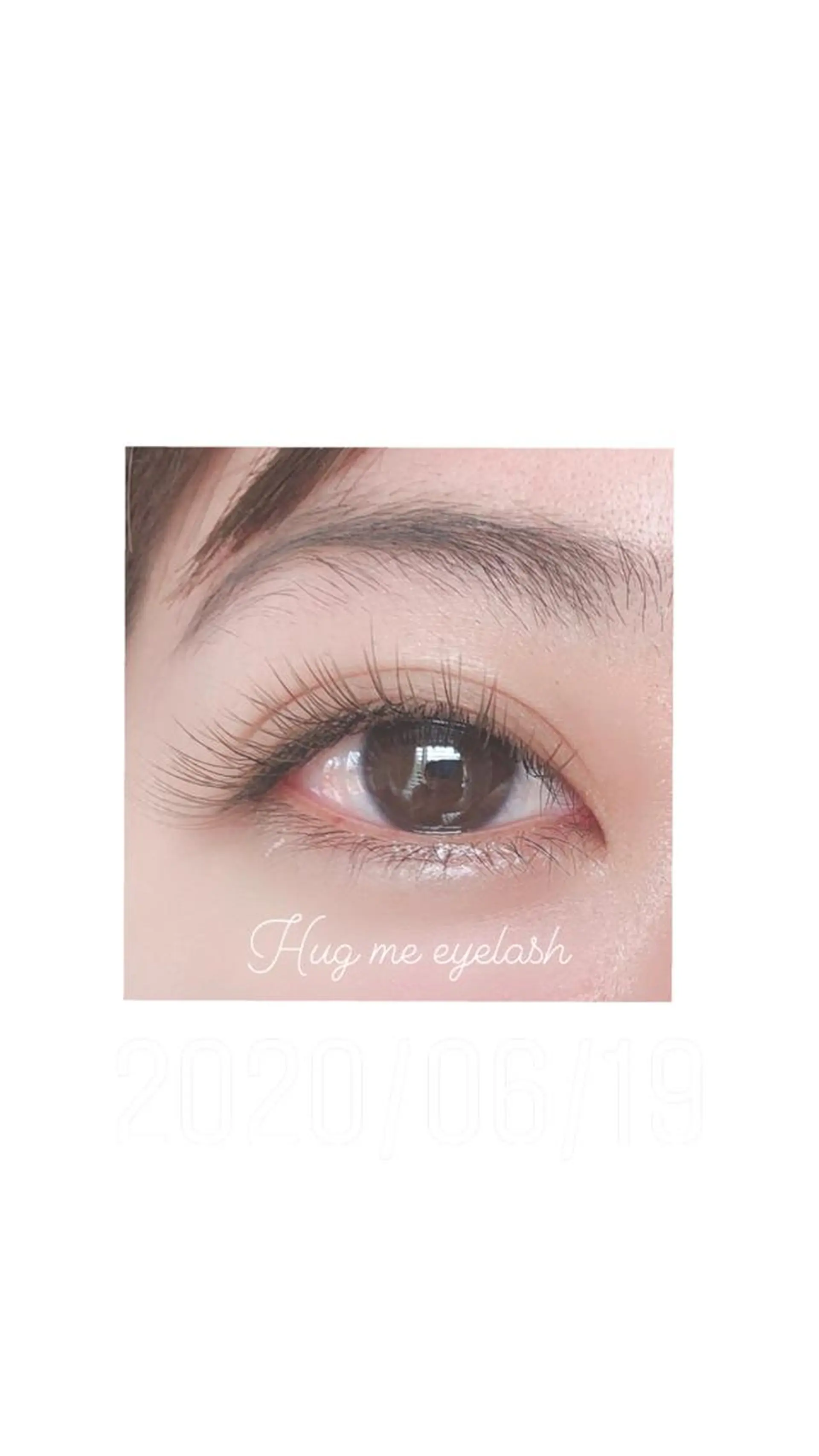 マツエク・マツパ フラットラッシュ Hug me eyelashのマツエク・マツパデザイン