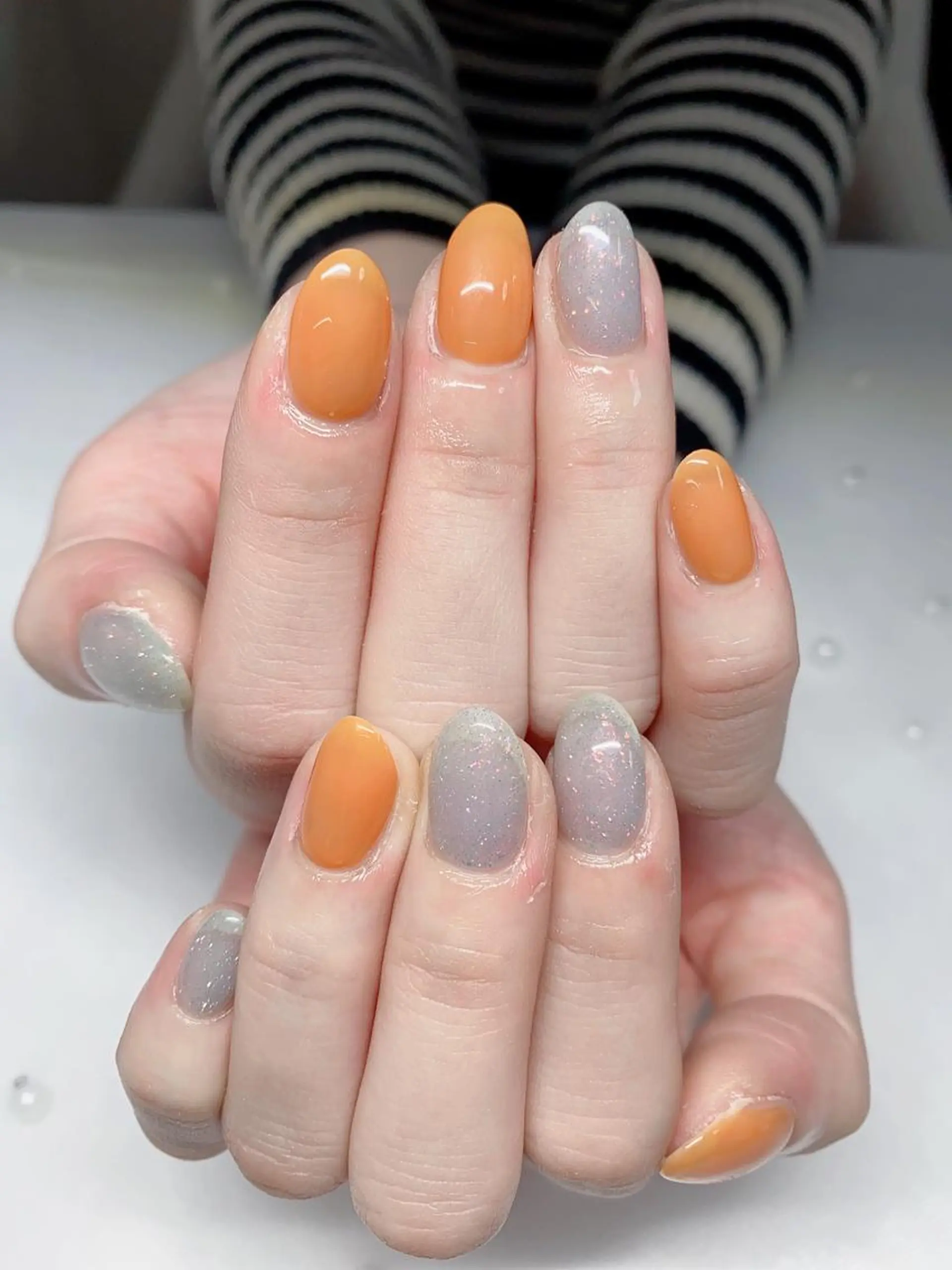 ネイル オレンジ Jasmine nailsalon所属・ジャスミン ネイルサロンのネイルデザイン
