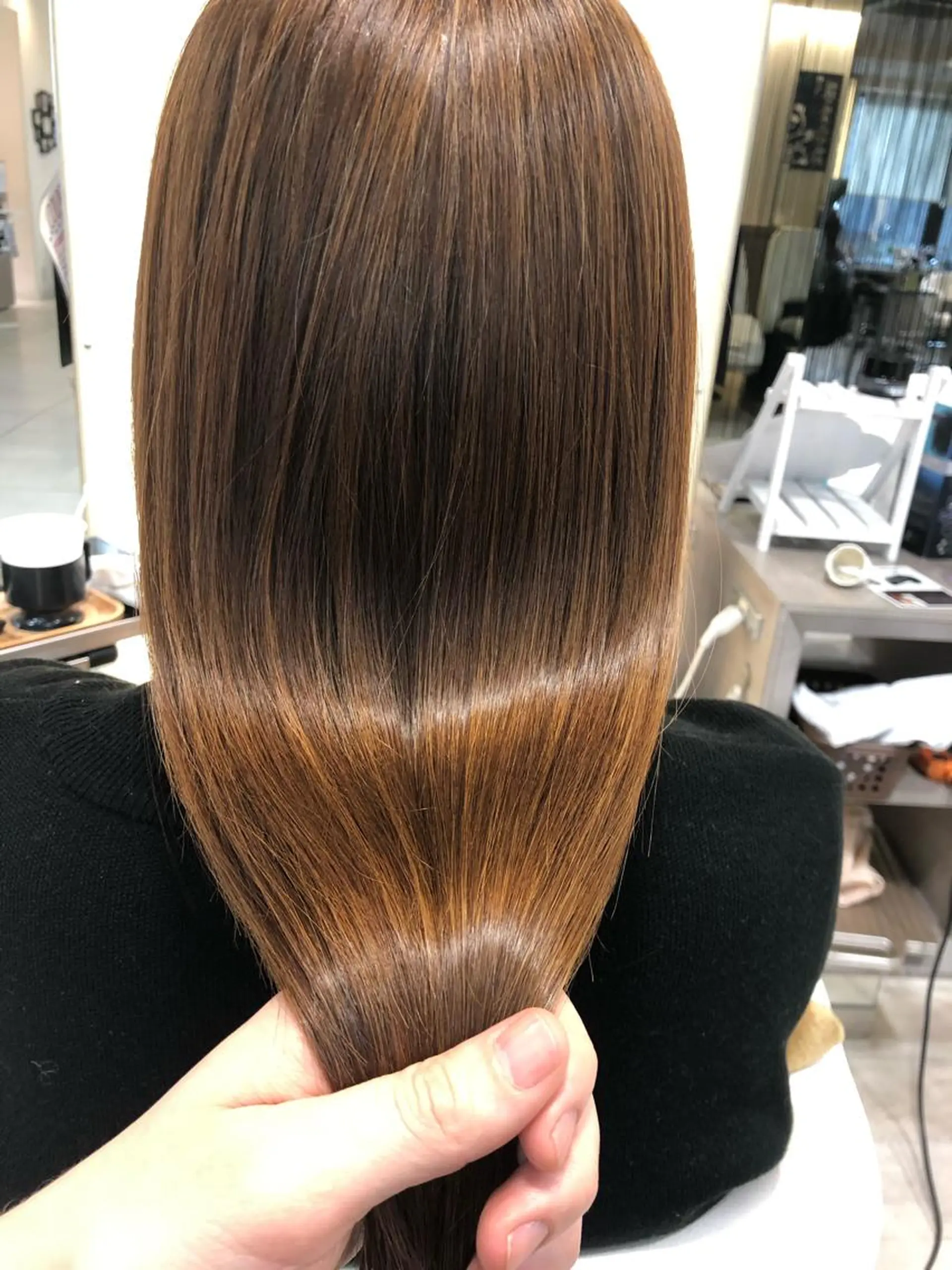 セミロング 髪質改善 ブリーチ/髪質改善 NYNY大久保のヘアスタイル