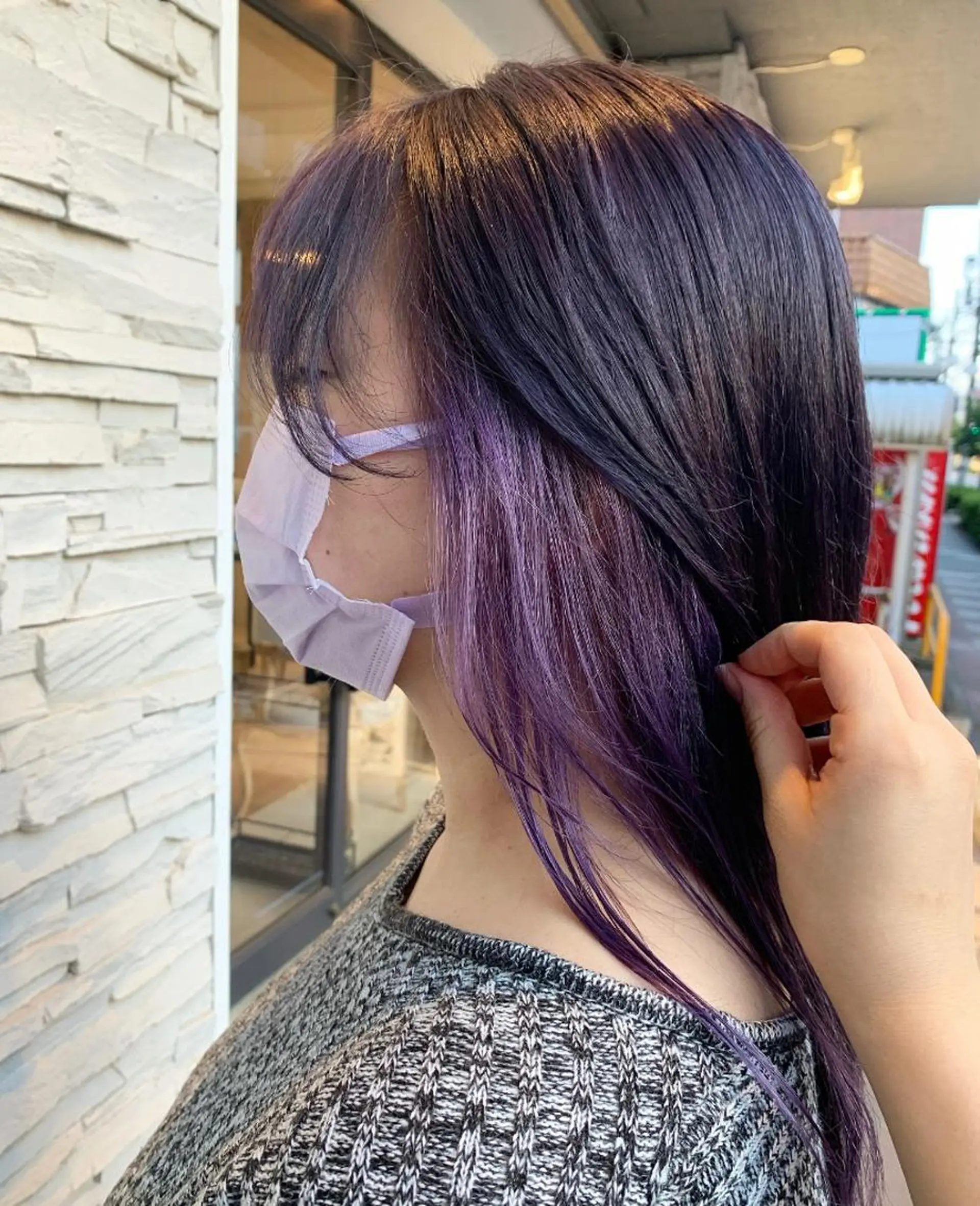 セミロング ヘアカラー ゆうき あすかのヘアスタイル