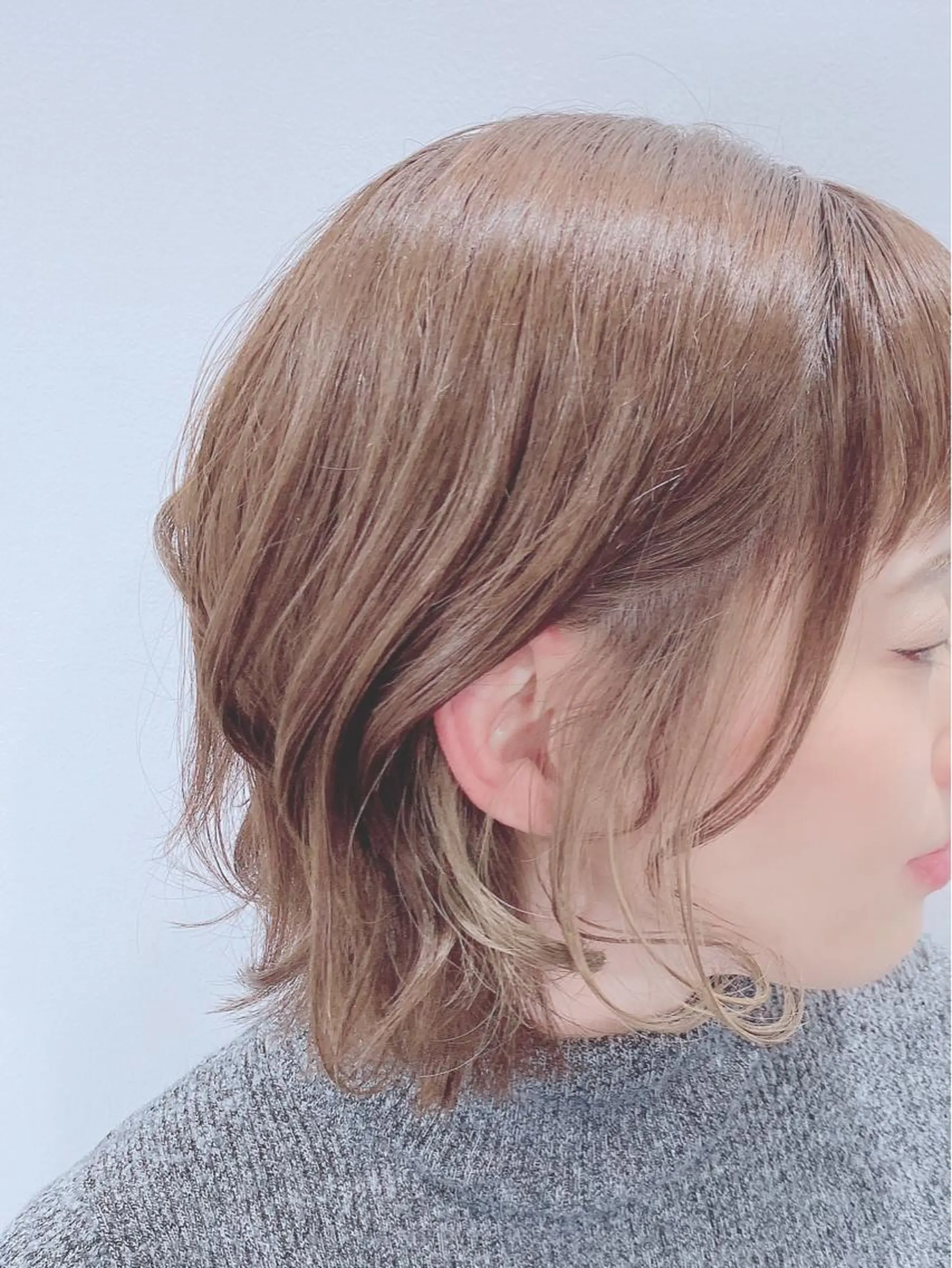 カラー イヤリングカラー ヘアカラー 福積 めぐみのヘアスタイル