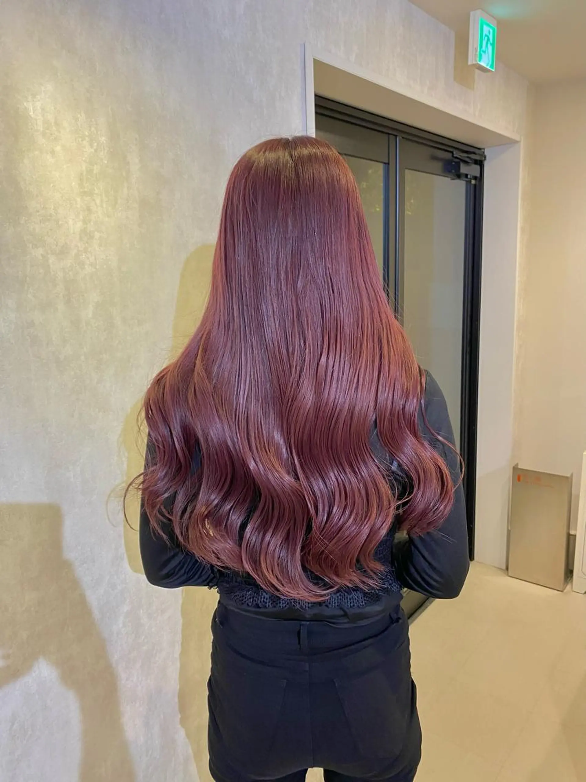ロング カラー ピンクカラー ヨシンモリ カット ヘアカラー トリートメント ボブ/縮毛矯正/ レイヤー/塚田のヘアスタイル