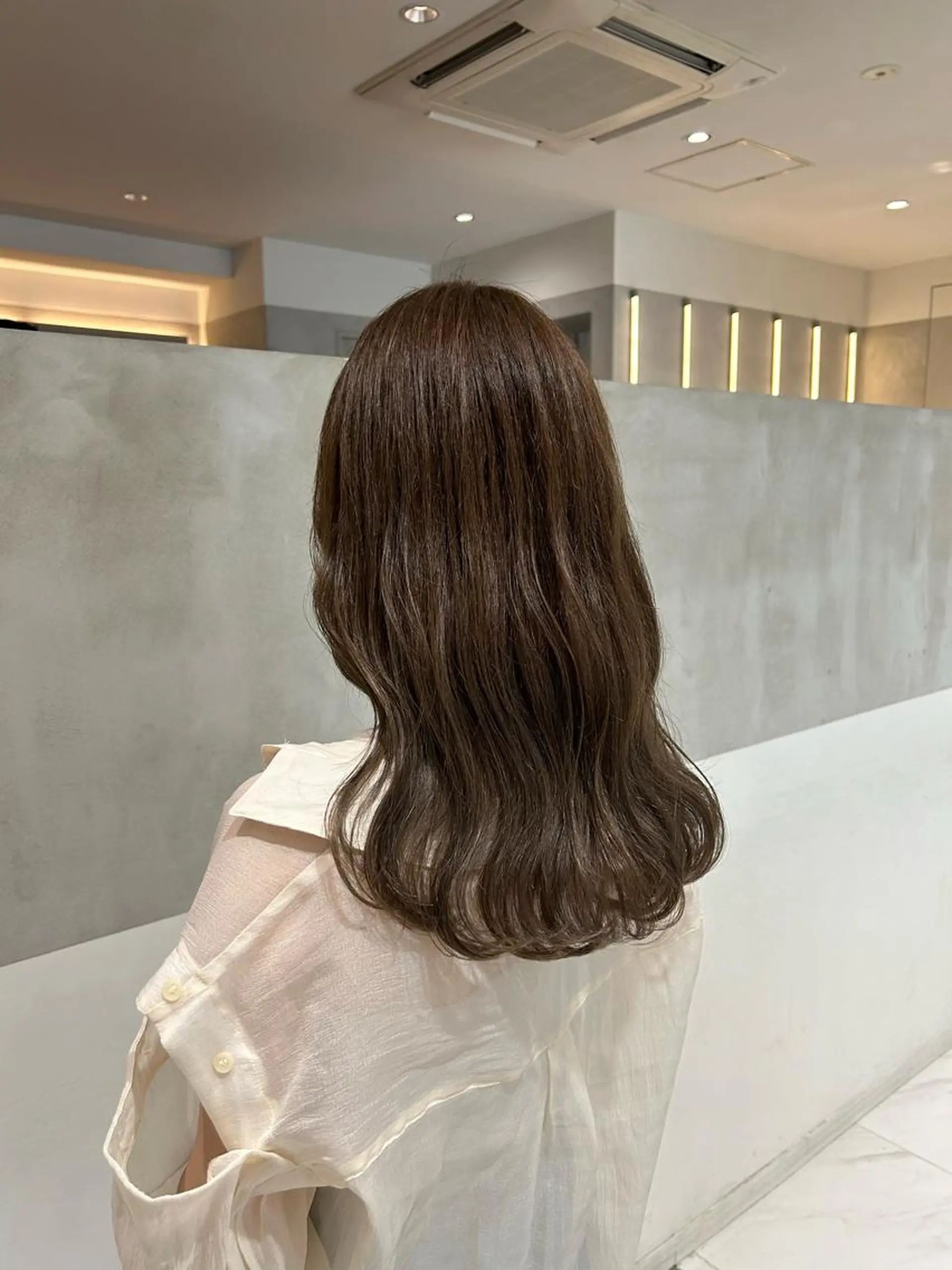 ロング カラー ベージュカラー オリーブベージュ ヘアカラー トリートメント ヘアセット ナチュラル/韓国💎 haruka 💎のヘアスタイル