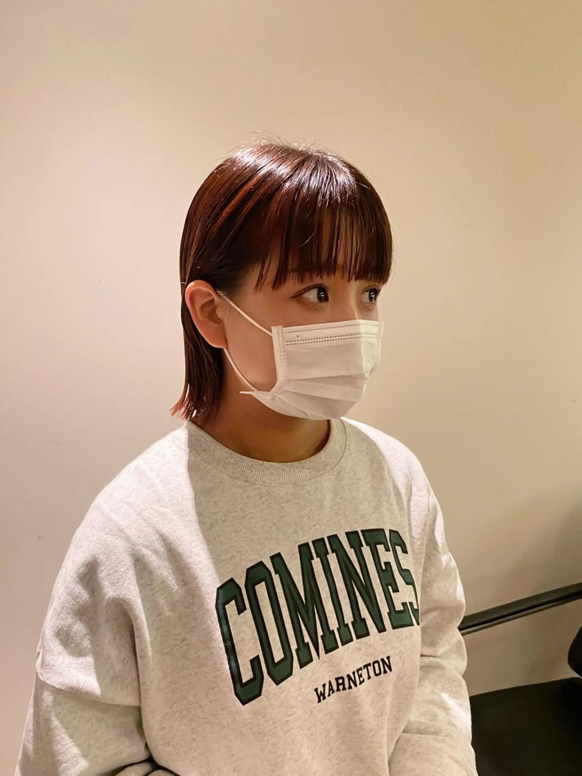 ミディアム カット 福島 立也のヘアスタイル
