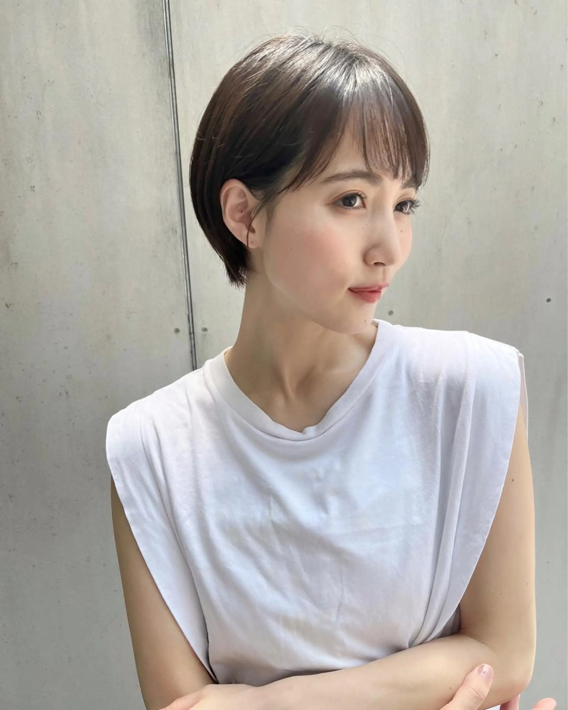 ショート カラー ショートヘア カット ヘアカラー トリートメント 透明感カラー│ レイヤーヘア中居美樹のヘアスタイル