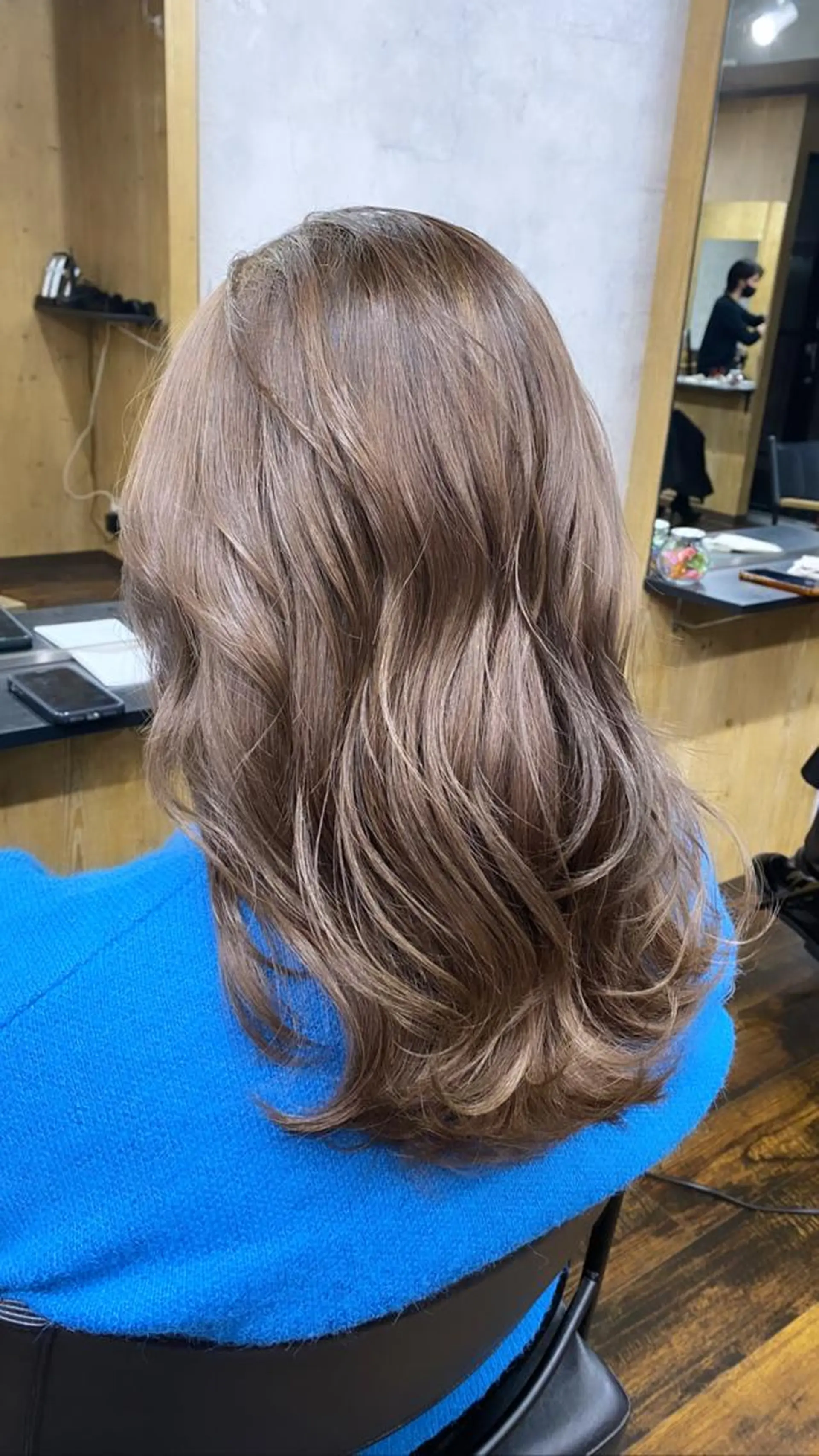 ミディアム カラー 髪質改善/レイヤー カット手塚奨のヘアスタイル