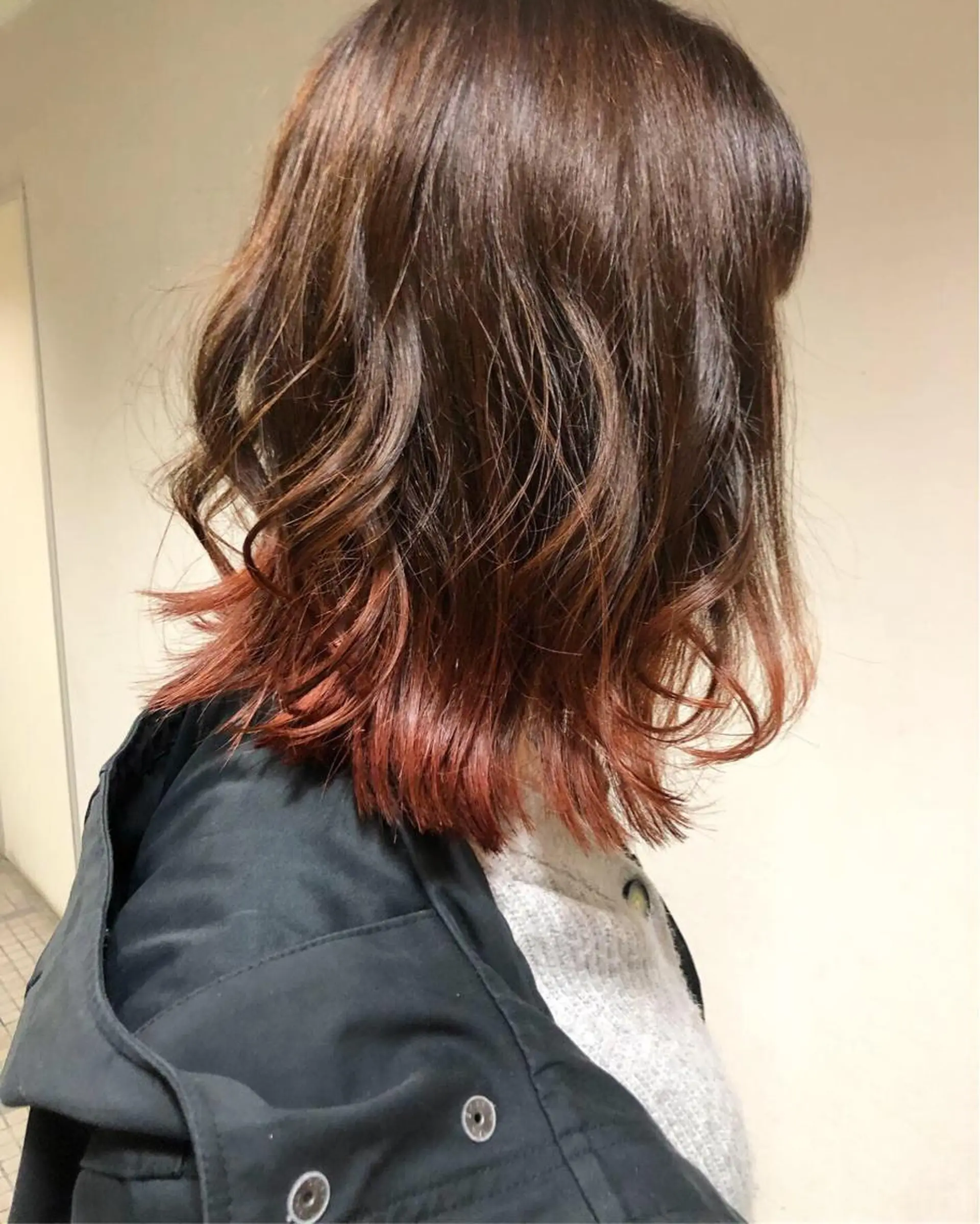 セミロング カラー 永井 亜実のヘアスタイル