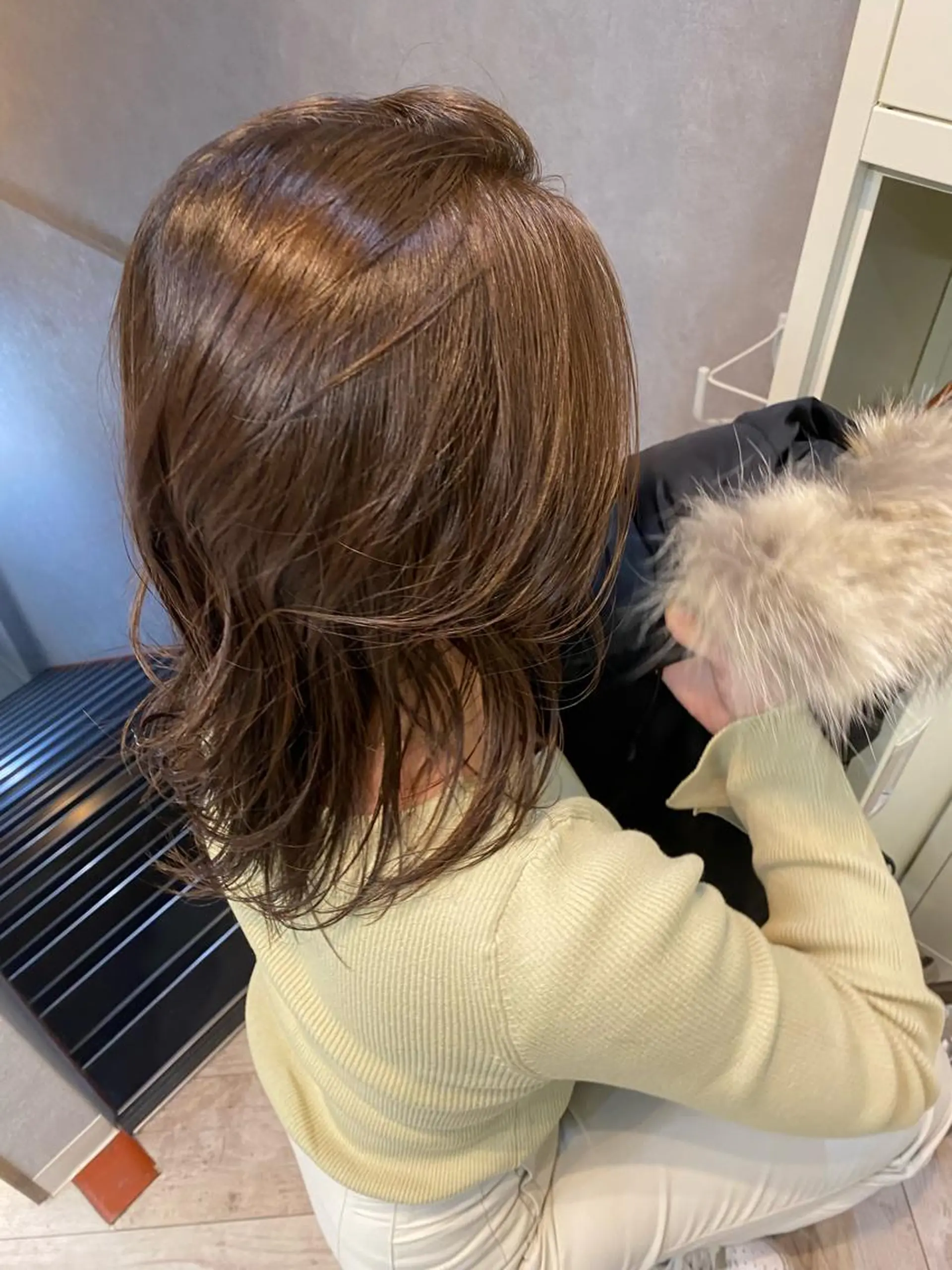 セミロング アッシュ アッシュブラウン ココロ☀️ CLUTCH天王寺店のヘアスタイル