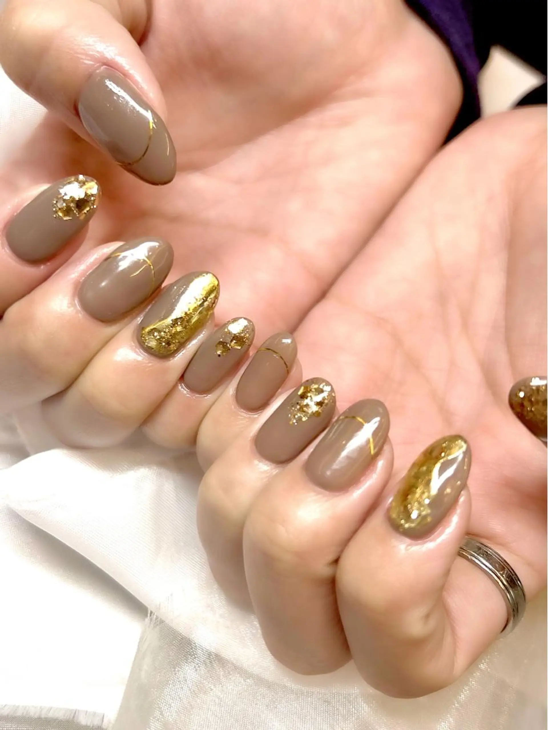 ネイル アートネイル オーロラネイル ジェルネイル 韓国ネイル ロングネイル ハンドネイル clover nailのネイルデザイン