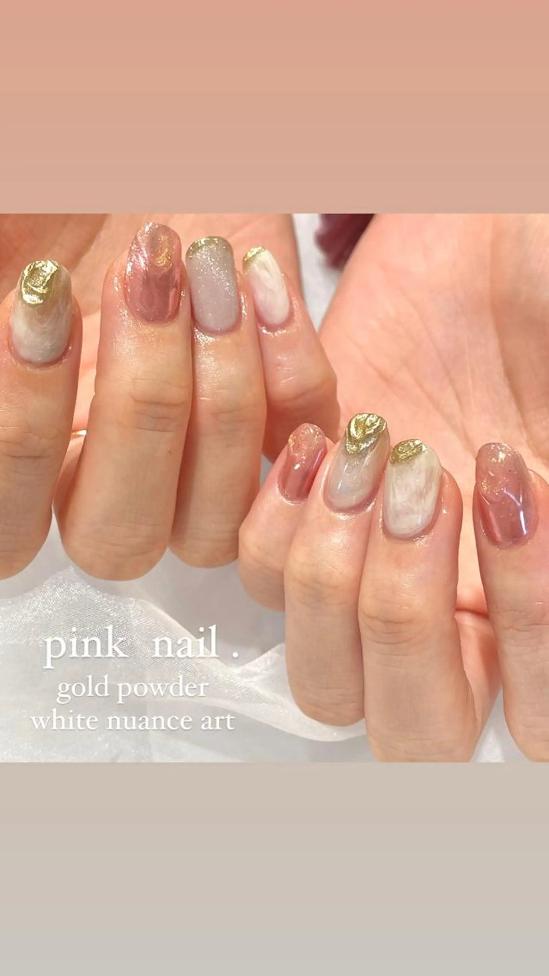 ネイル ハンドネイル 淡色ネイル 🎀moeのネイルデザイン