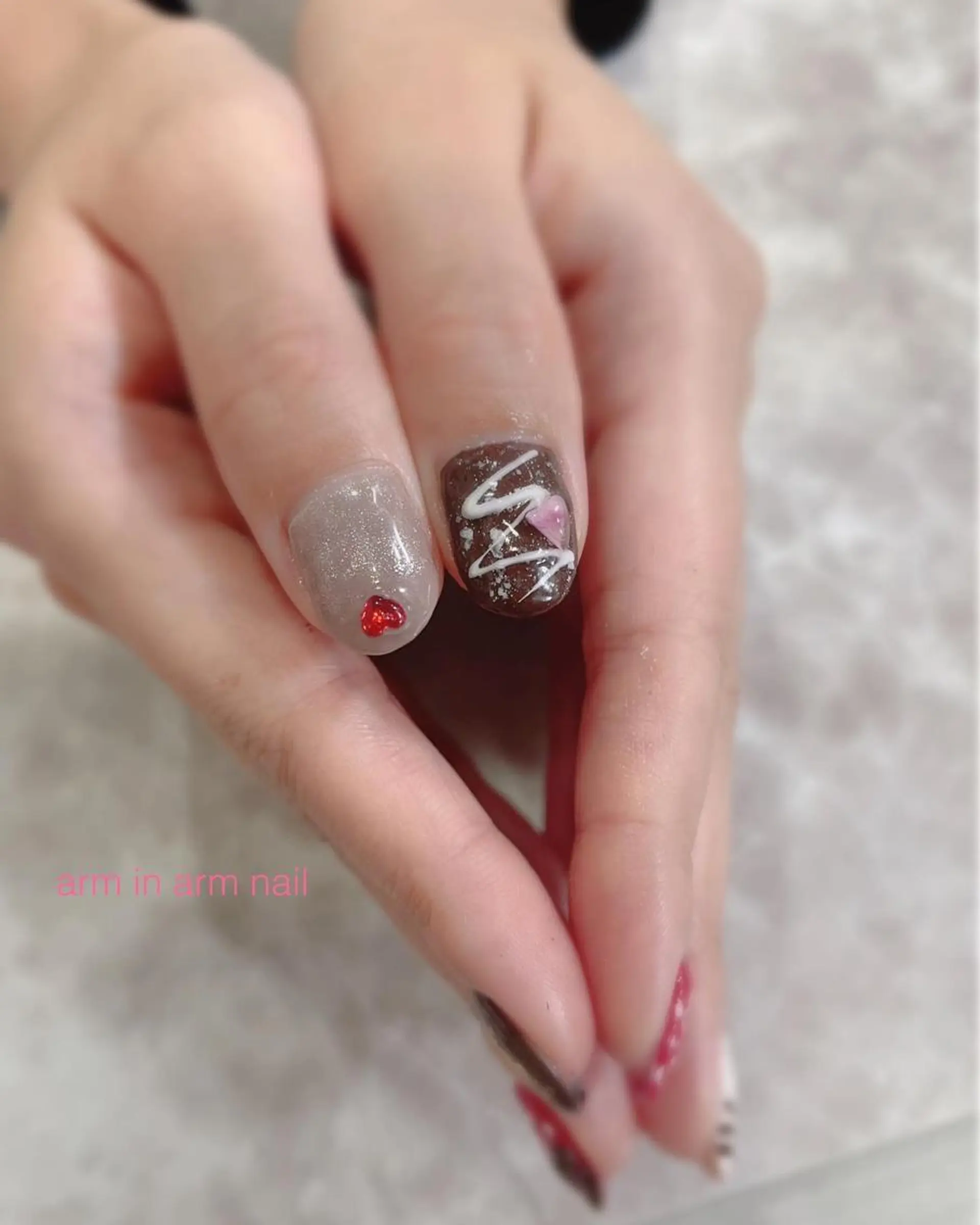 ネイル arm in arm ︎✿Yamamotoのマツエク・マツパデザイン