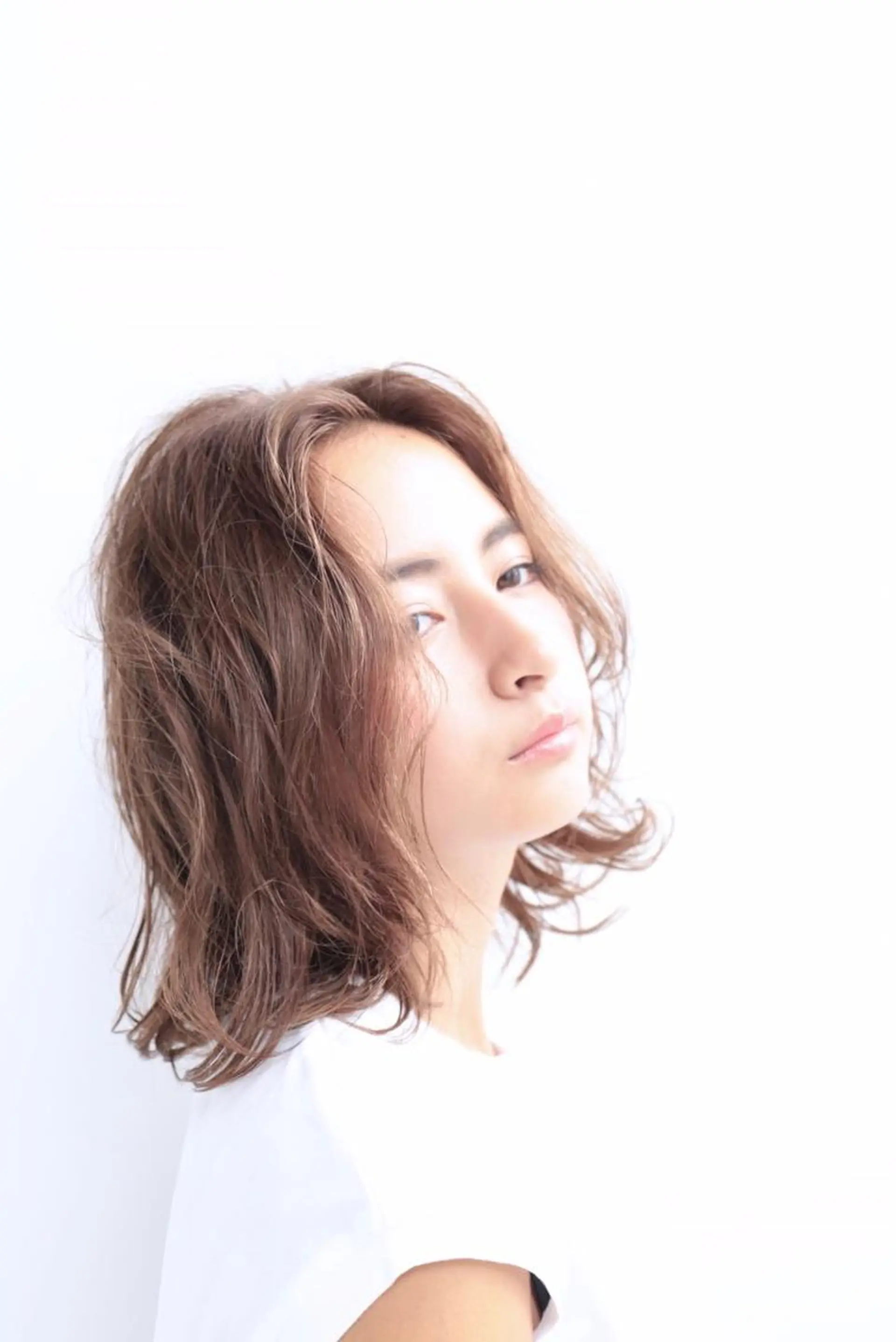 ミディアム カラー パーマ 山下 直人のヘアスタイル