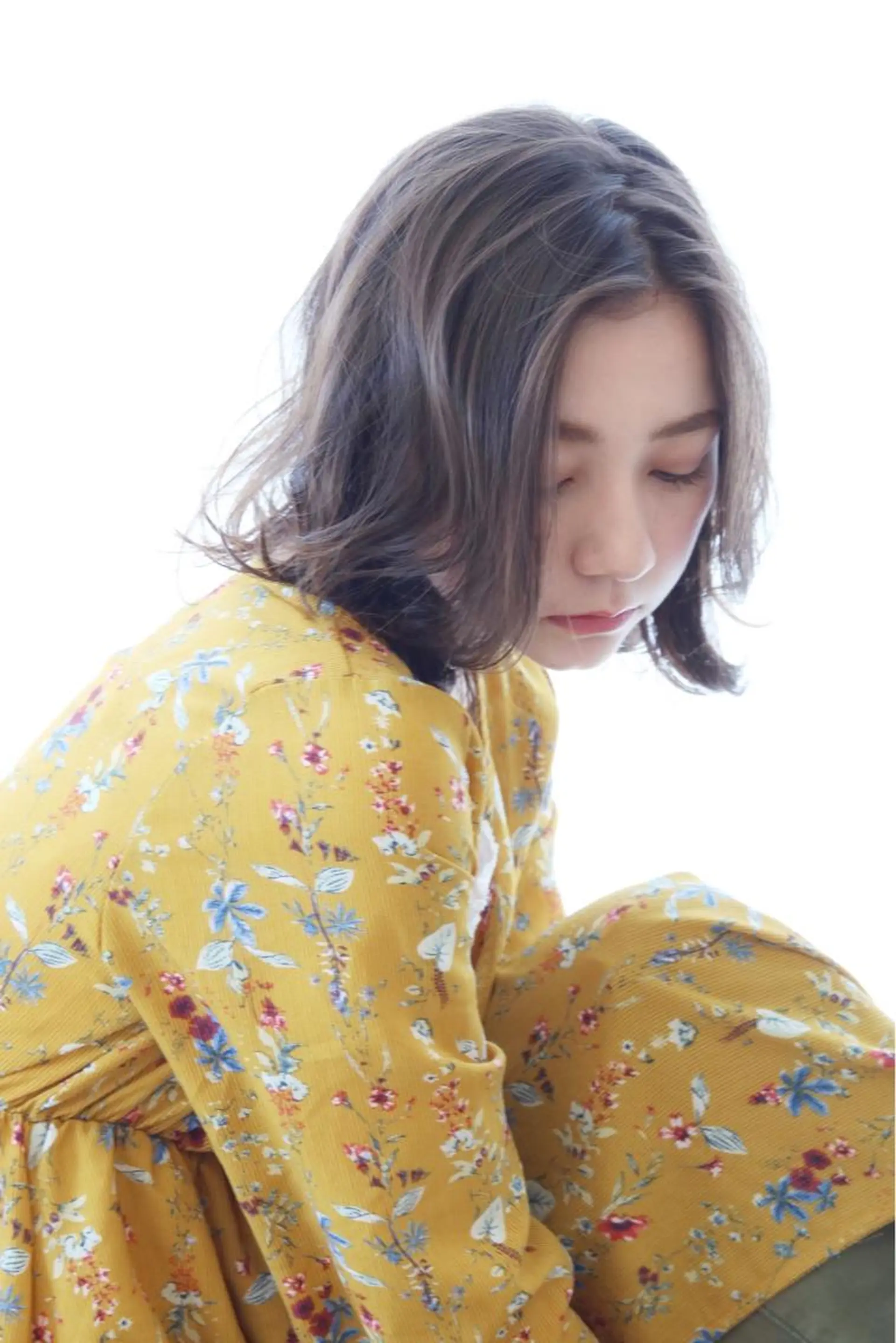 ミディアム カット パーマ トリートメント AnFye cinq milleのヘアスタイル