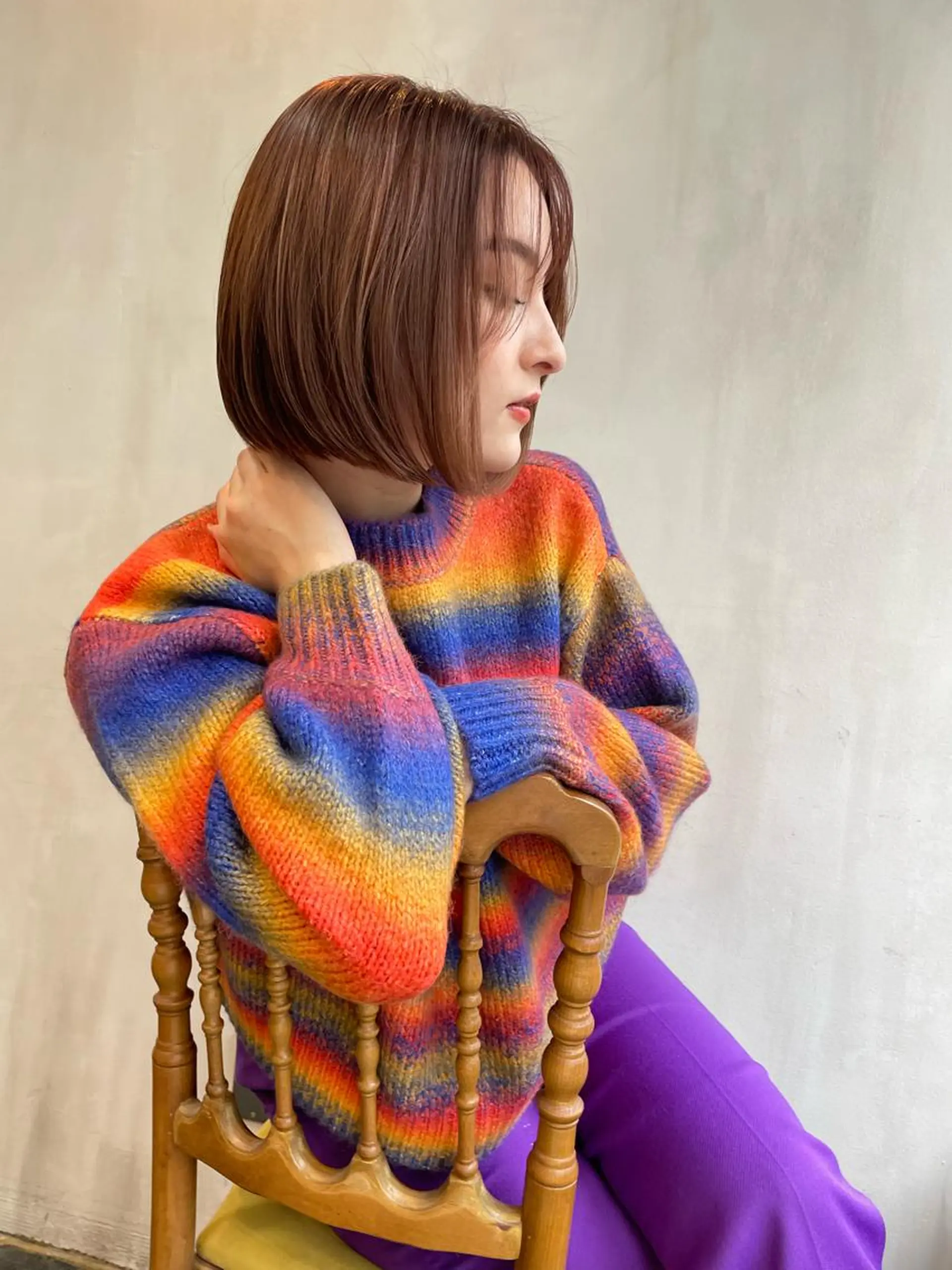 ショート カラー ショートボブ デザインカラー グラデーションカラー ボブ 外国人風カラー ショート/ボブ/ 心斎橋/宮脇美奈のヘアスタイル