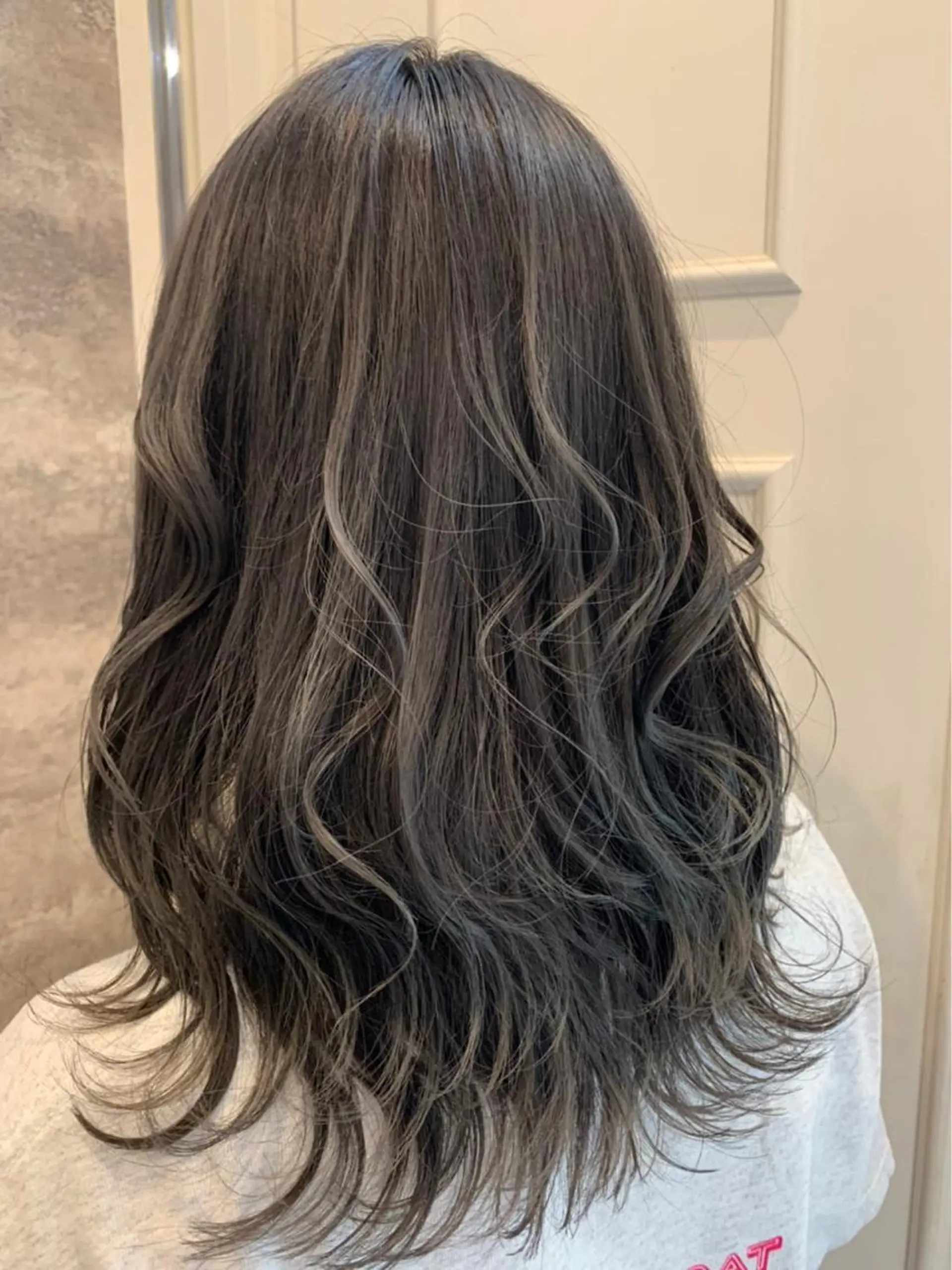 セミロング カラー グレージュ シルバー シルバーグレージュ 🫟Blanco🫟 Color&Careのヘアスタイル