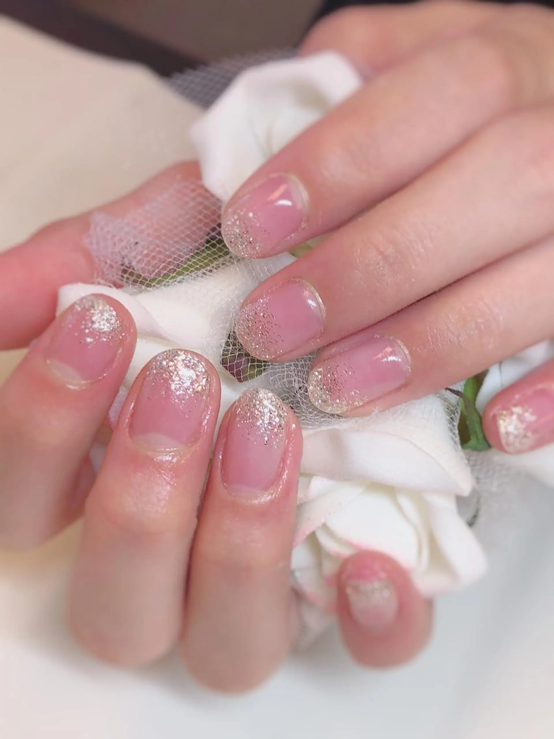 ネイル グラデーション ラメ(グリッター) ラメグラデーション KIREIE NAILSのネイルデザイン