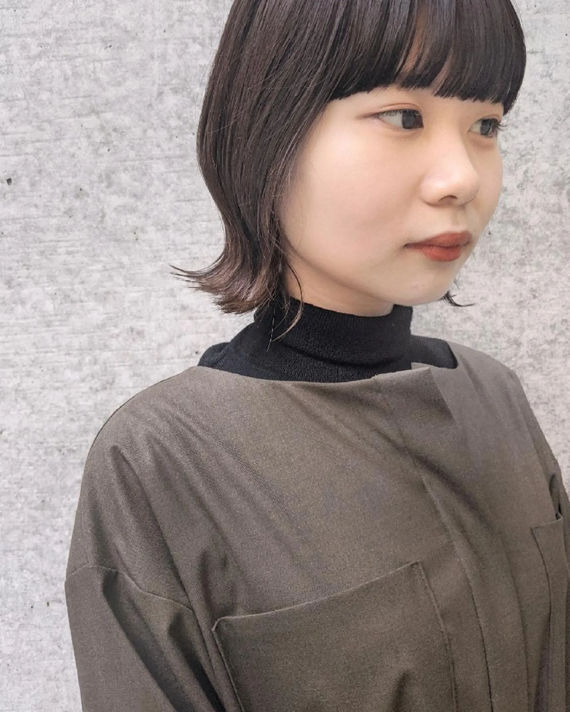 ミディアム カラー ヘアアレンジ カット ヘアカラー トリートメント 南堀江 möwen ( メーヴェ )所属・mowen RUIのヘアスタイル