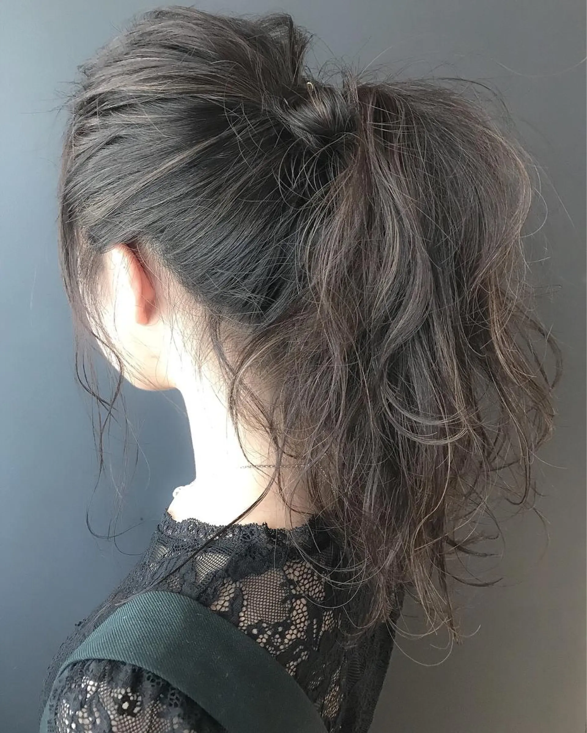 ロング カラー アッシュ ハイライトカラー ハイライト ヘアカラー BOX mico.のヘアスタイル
