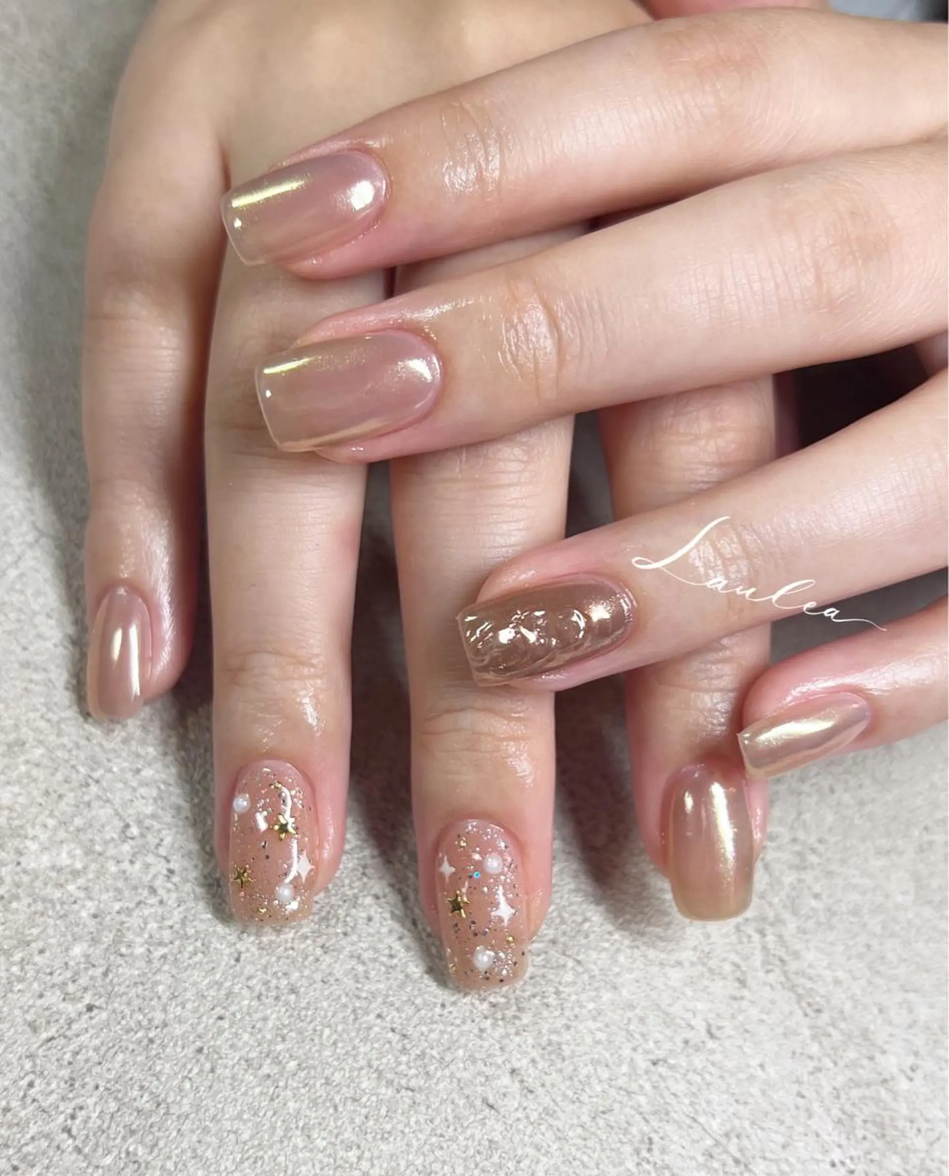 ネイル フットネイル 韓国ネイル nail salon Lauleaのネイルデザイン