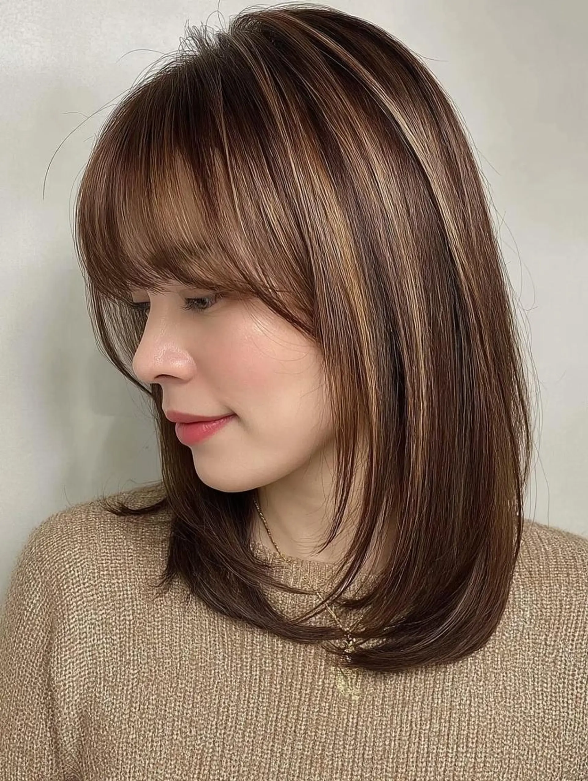 ミディアム 特化✨透明感カラー 白髪染め✨住田緋菜のヘアスタイル