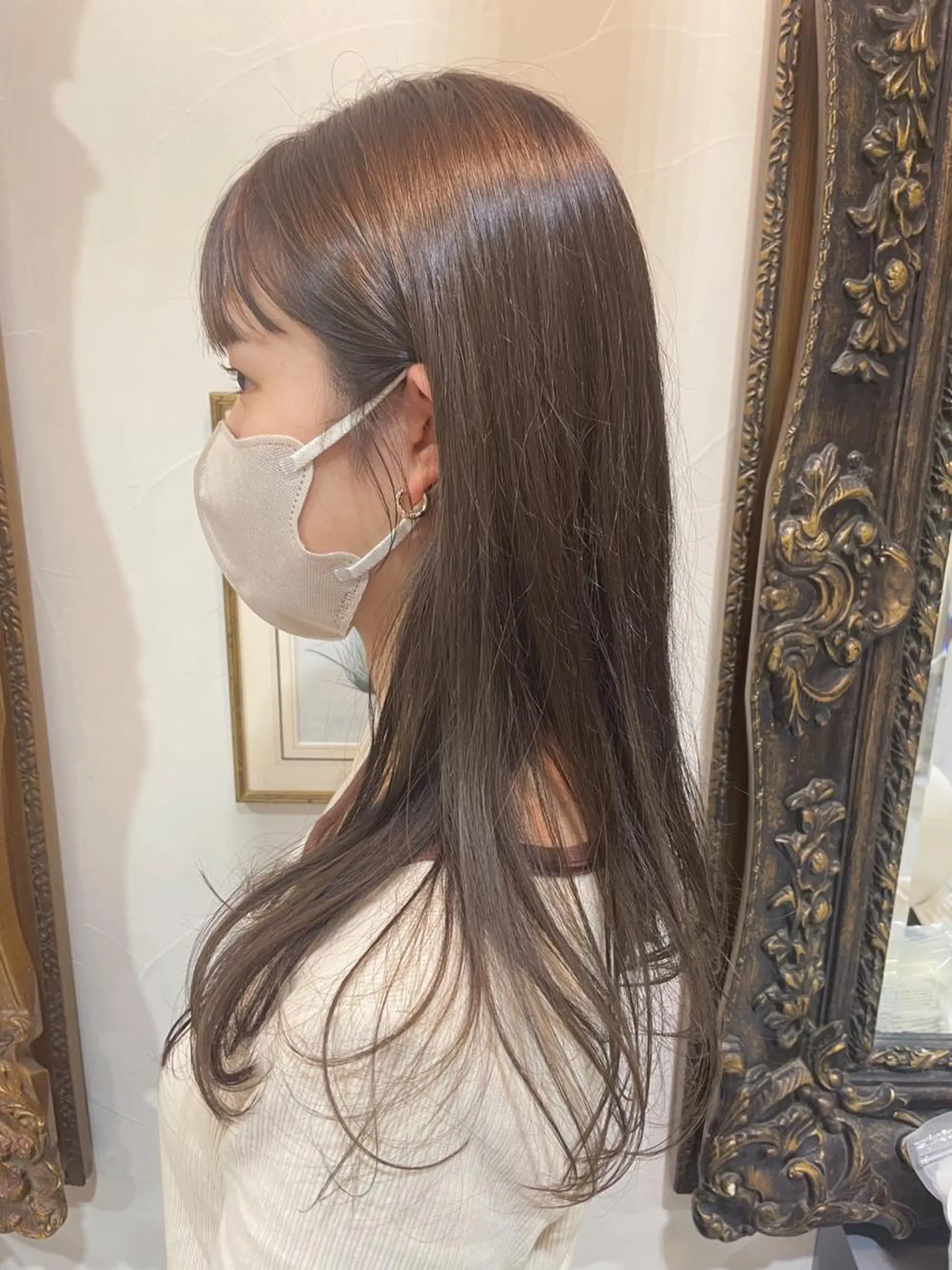 セミロング カラー カット ヘアカラー 外山 なつ美のネイルデザイン