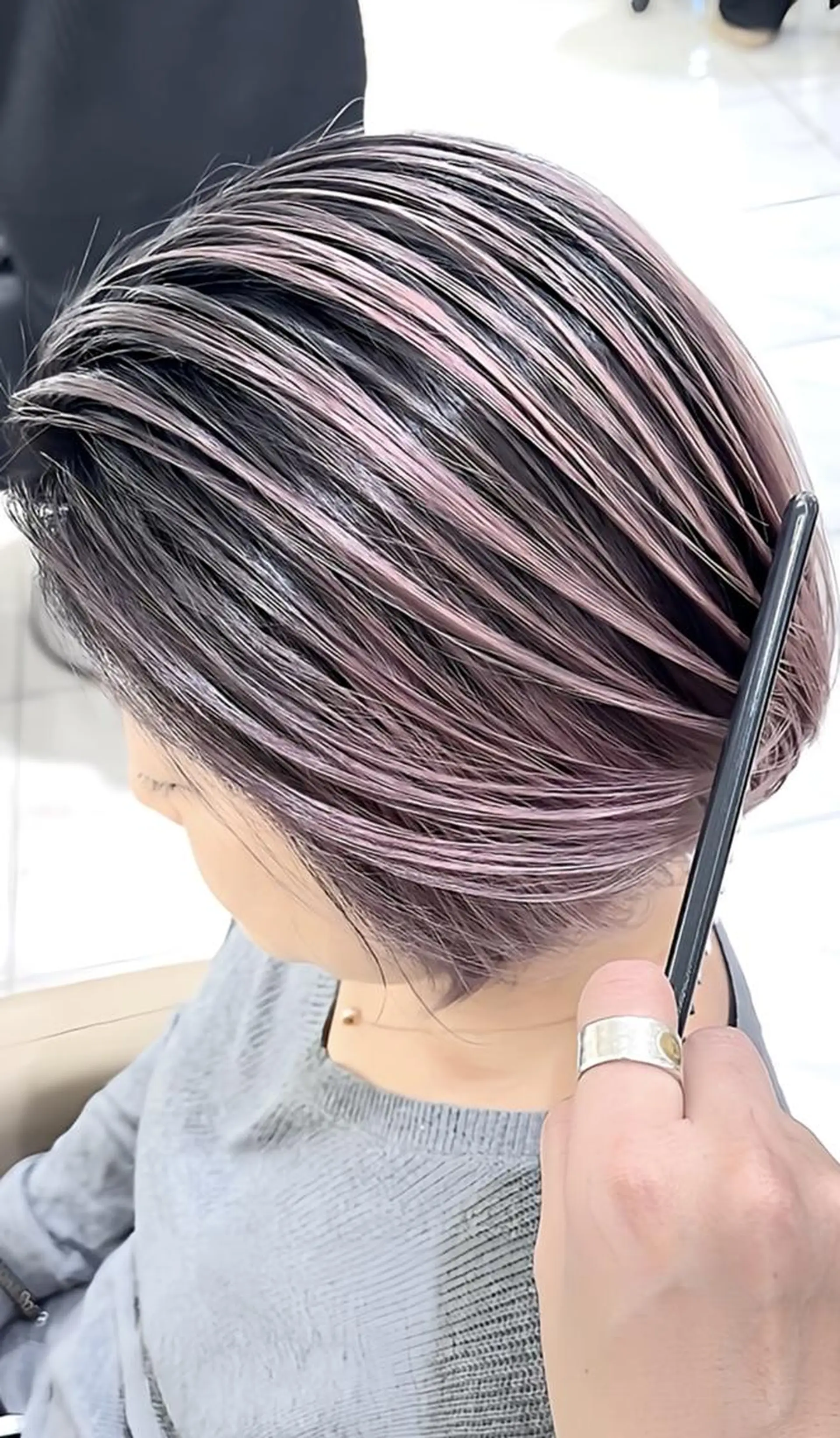 カラー ロング バレイヤージュ 髪質改善 レイヤーカット カット ヘアカラー トリートメント 山崎俊輔/髪質改善 /バレイヤージュのヘアスタイル