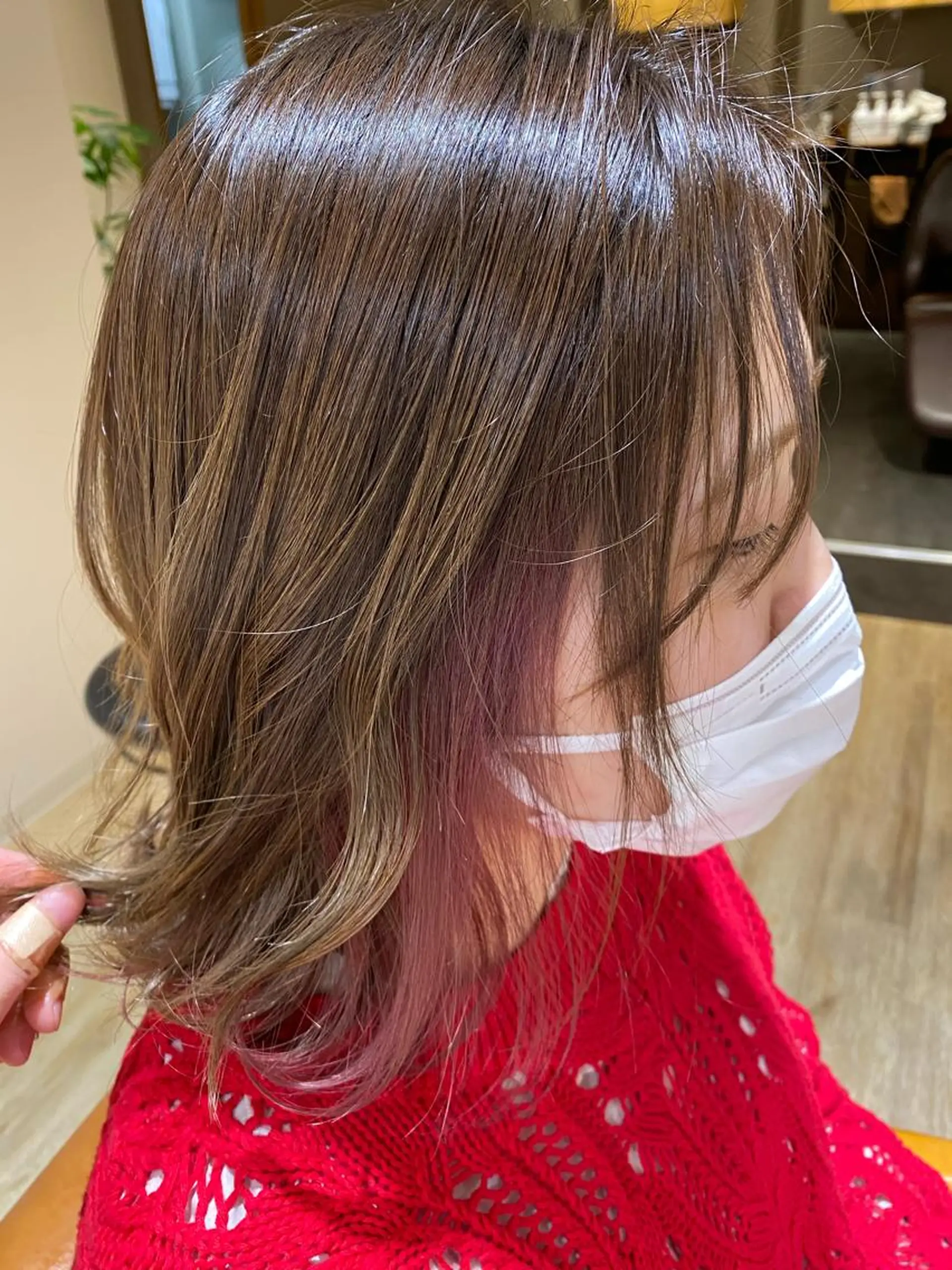 ミディアム カラー イヤリングカラー 田中 美沙希のヘアスタイル