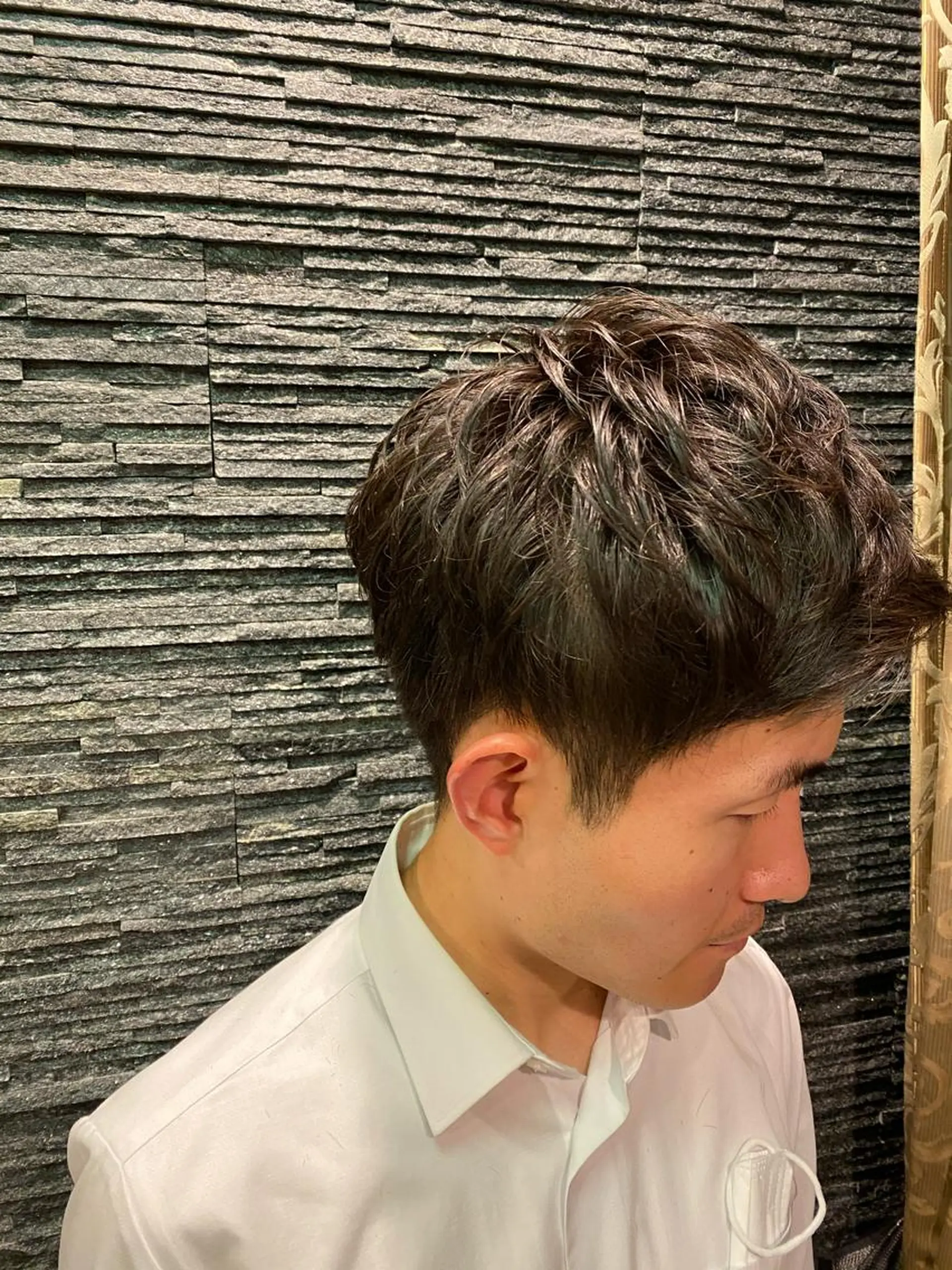 ショート パーマ メンズ 波岡 萩斗のヘアスタイル