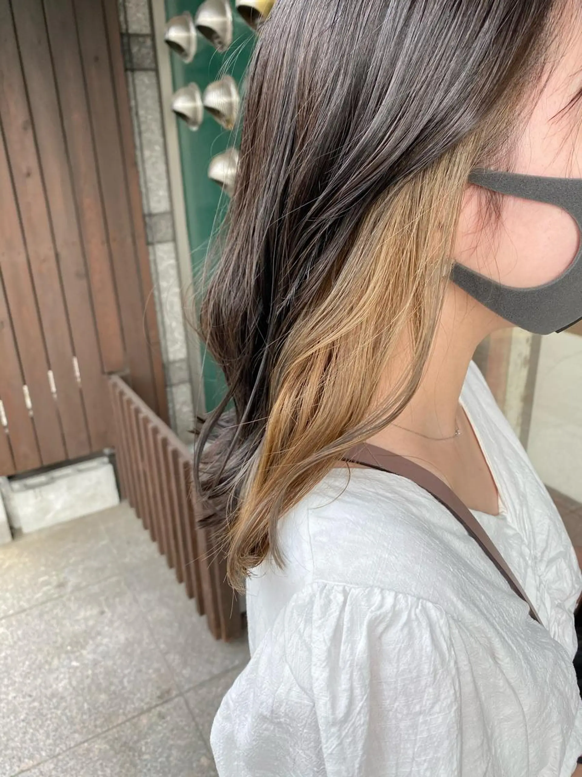 ロング カラー ベージュカラー ハイトーンカラー ハイトーンベージュ インナーカラー カット ヘアカラー トリートメント 日比 貴大/ minim hairのヘアスタイル