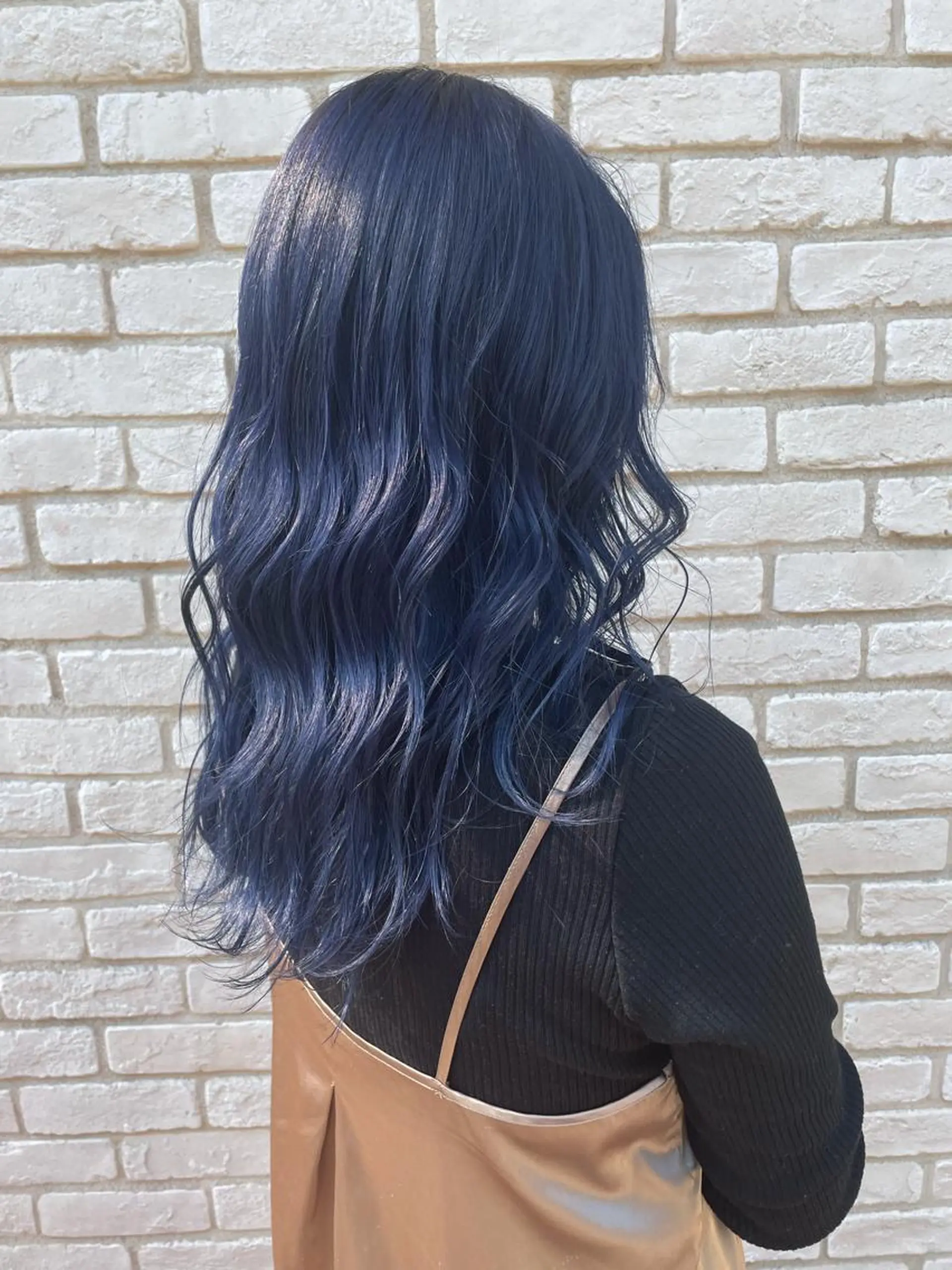 ロング カラー ネイビーカラー 天野 玲菜のマツエク・マツパデザイン