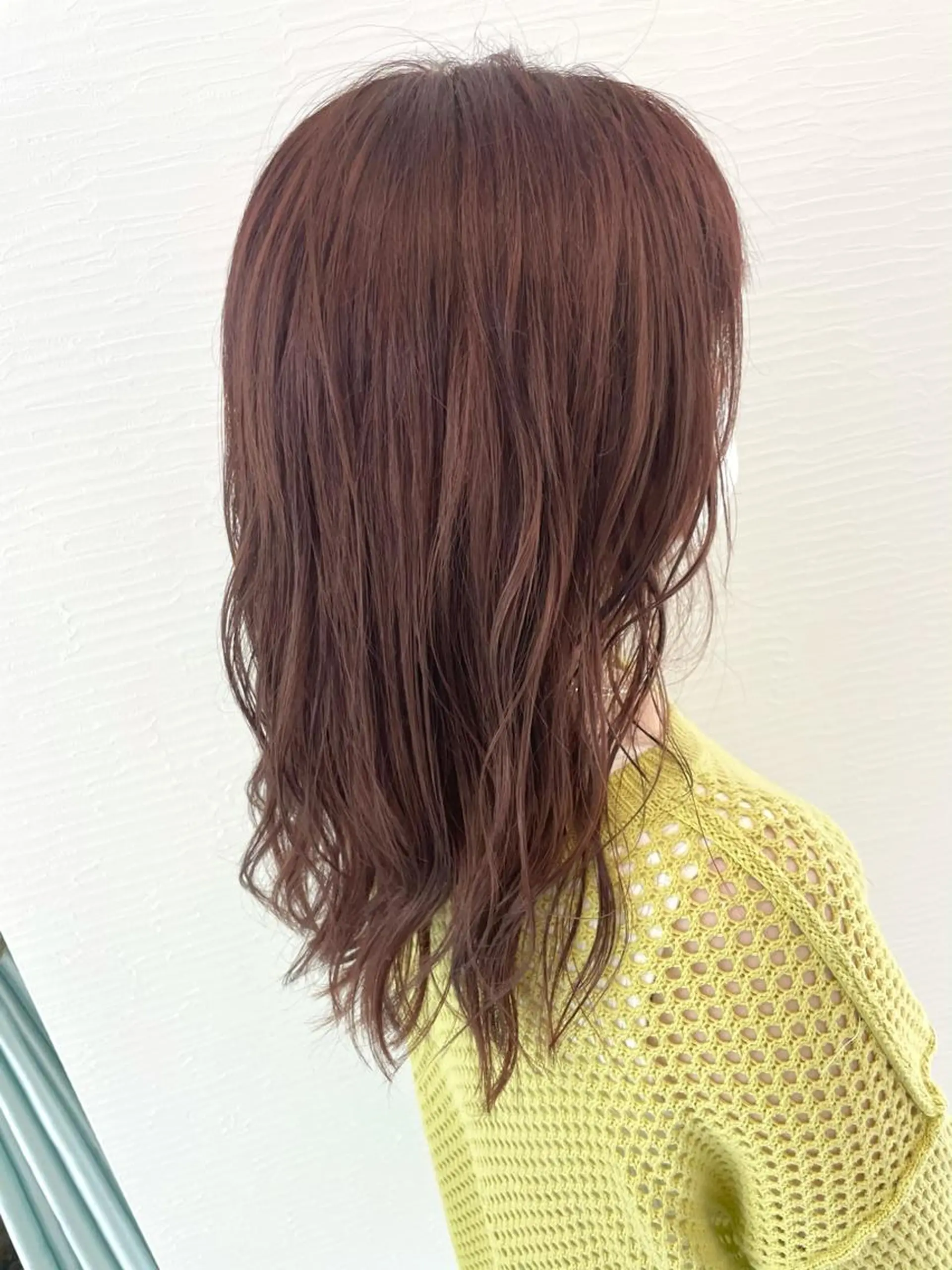 セミロング カラー ヘアアレンジ ブリーチ カシス ハイトーンカラー オレンジ カット ヘアカラー トリートメント 田島 仁美のヘアスタイル
